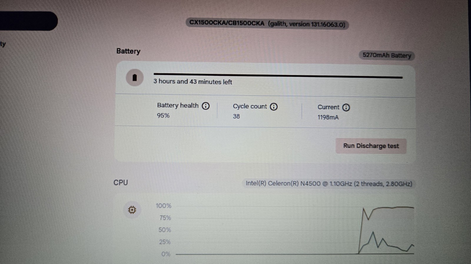 ASUS Chromebook CX1, 15.6″ Full HD NanoEdge Display, IntelCeleron N4500 Process.