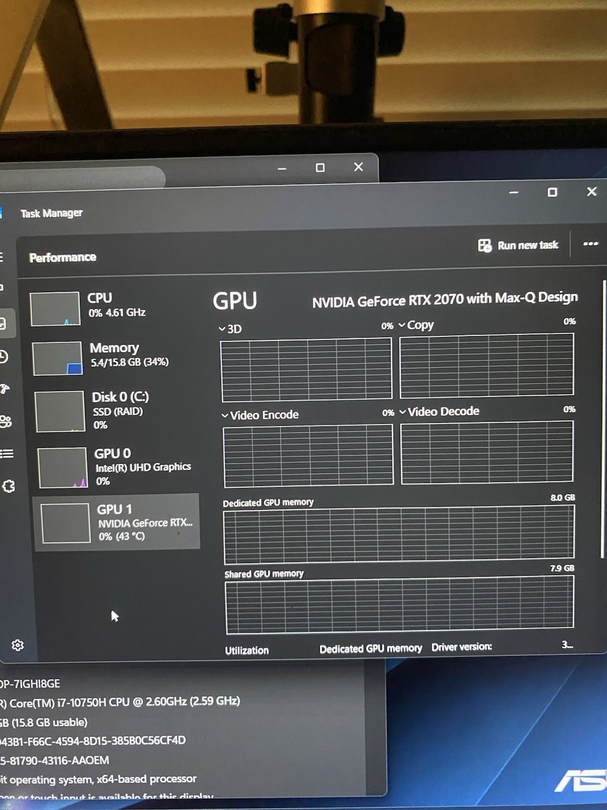 ASUS ROG Zephyrus M15 15.6″ (1TB SSD, Intel i7-10750H, 16 GB RAM) Laptop – Black