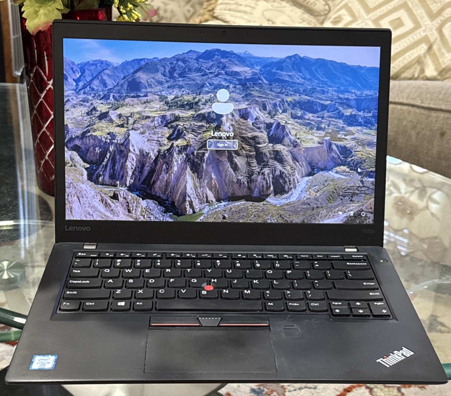 Lenovo ThinkPad T470s 14″ Intel i5-6300U 12GB Ram 256SSD Laptop Win 11 w/Office