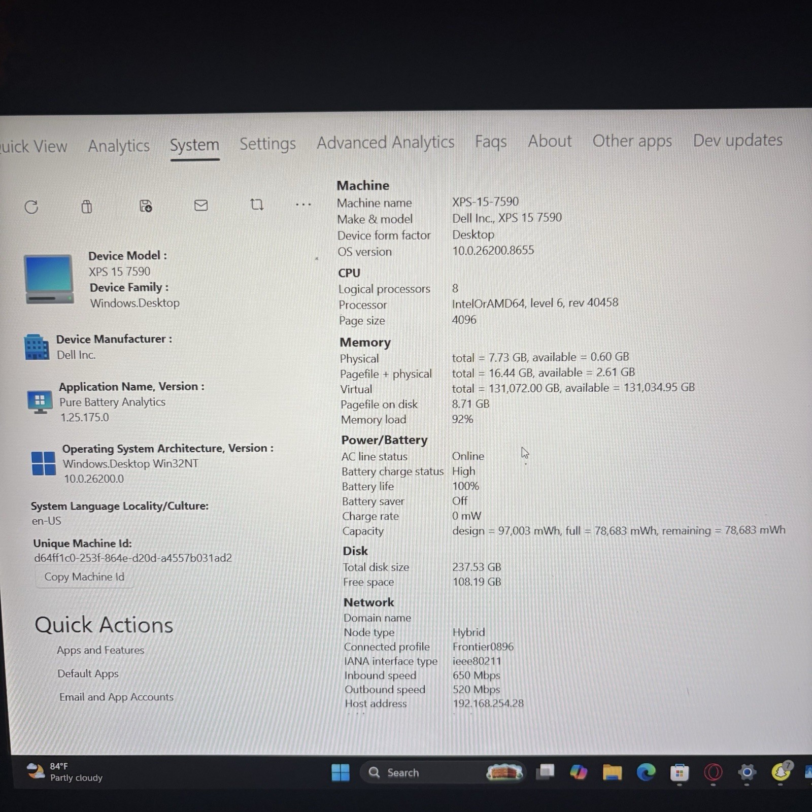 GTX 1650 Gaming Laptop Dell GTX XPS 15 7590 15.6 inch