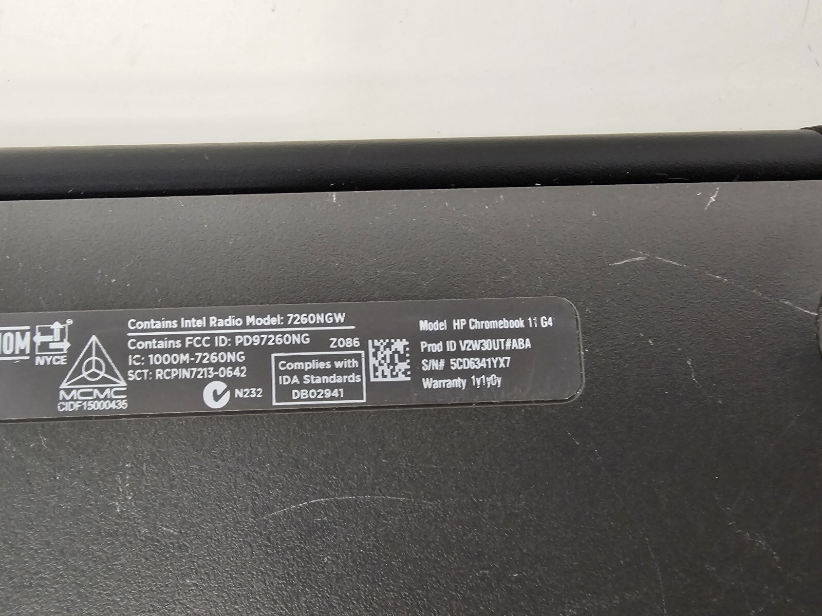 HP Chromebook 11 G4 TPN-Q151 Intel 11.6-Inch Laptop As Is UNTESTED