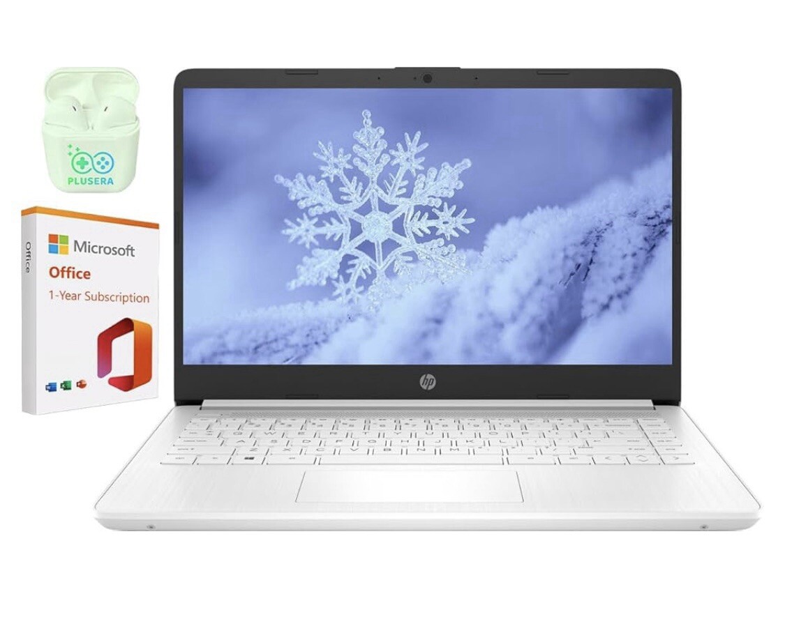 HP Business Laptop Computer, 16GB RAM 320GB Storage 1-Year Office 365, Earphones