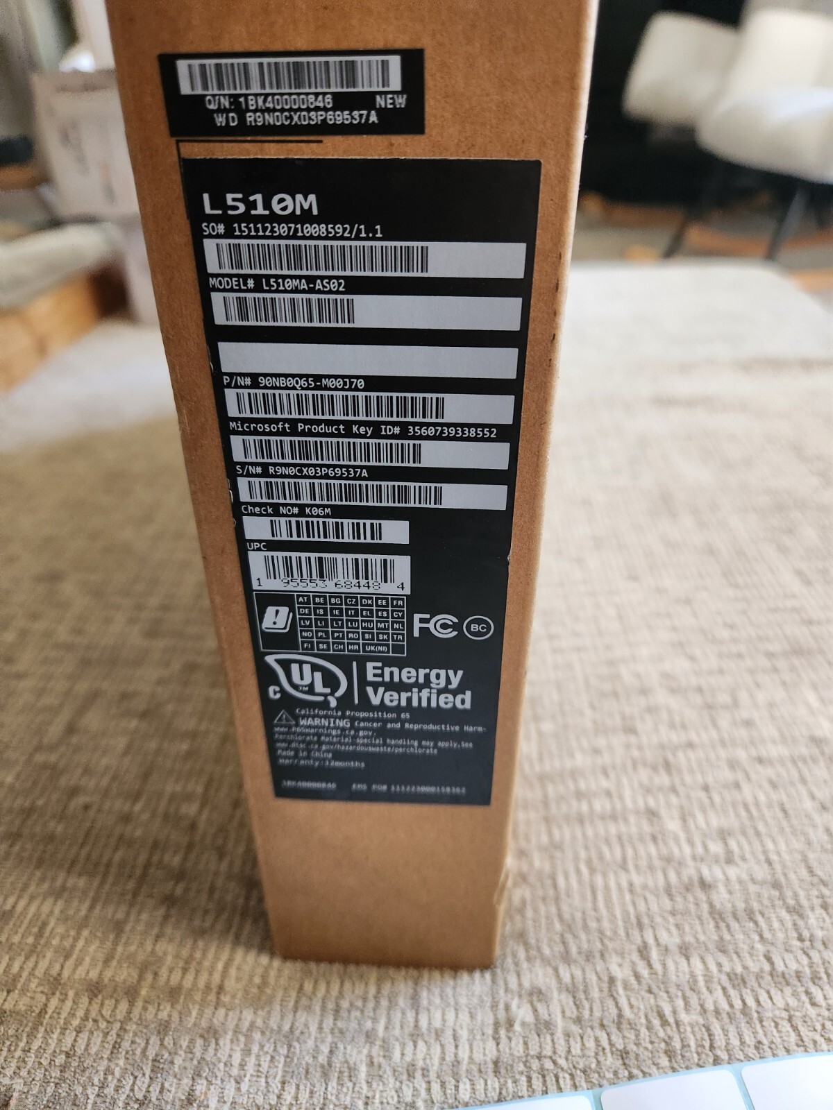 Asus Vivobook Go 15 L510MA-AS02, Star Black- NEW