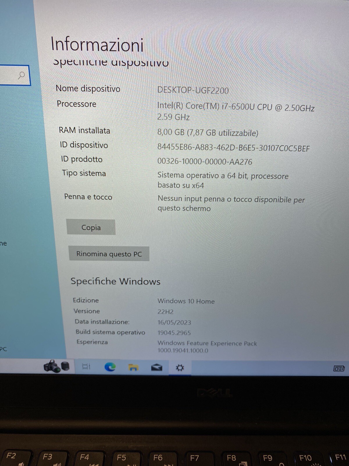 DELL XPS 13 9350 13.3″ INTEL i7-6500U 2.50GHz 8GB RAM 256GB SSD WINDOWS 10!!
