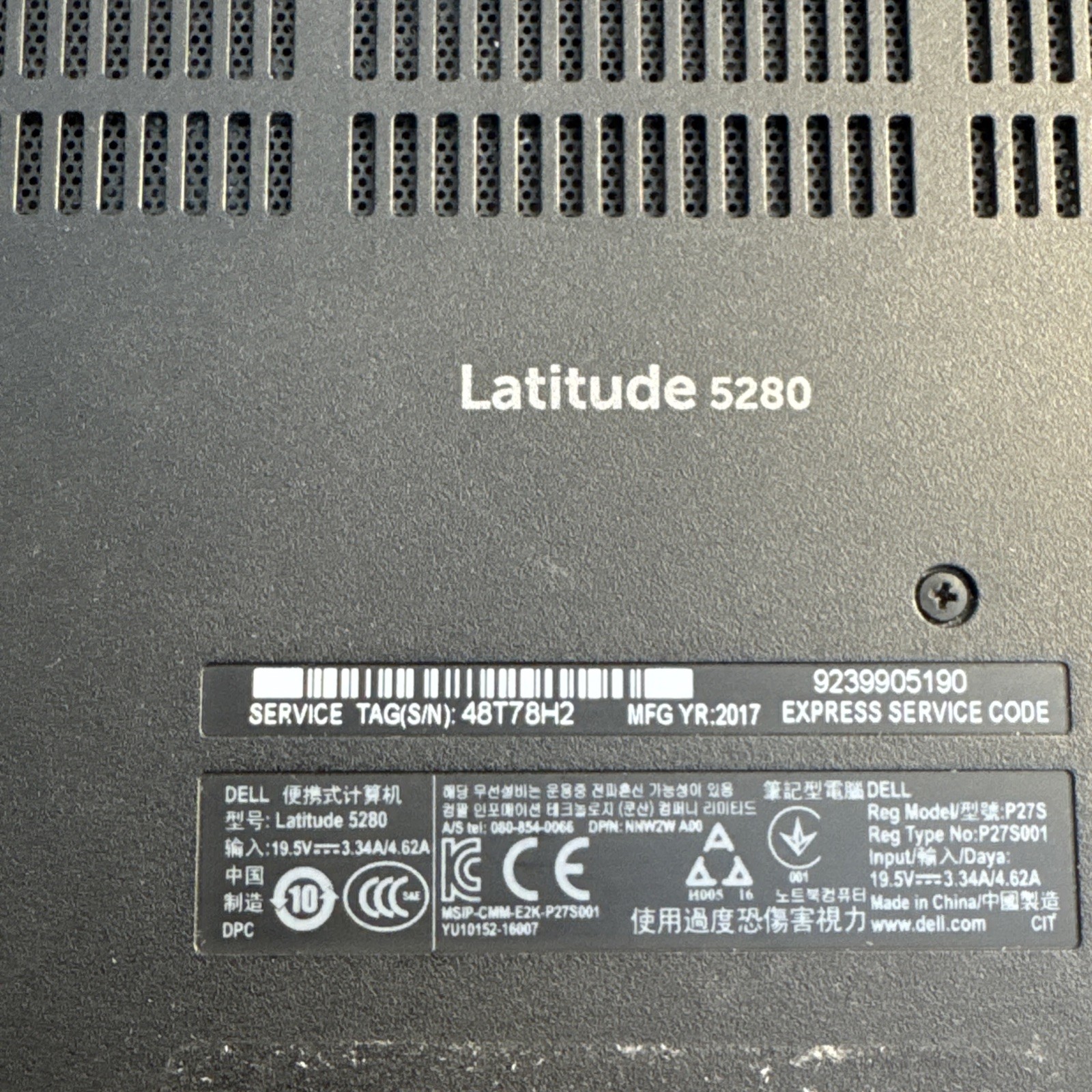 Dell Latitude 5280 12.5″ Laptop Intel i5-7600U @2.50GHz 4GB RAM 512GB HDD Win10P