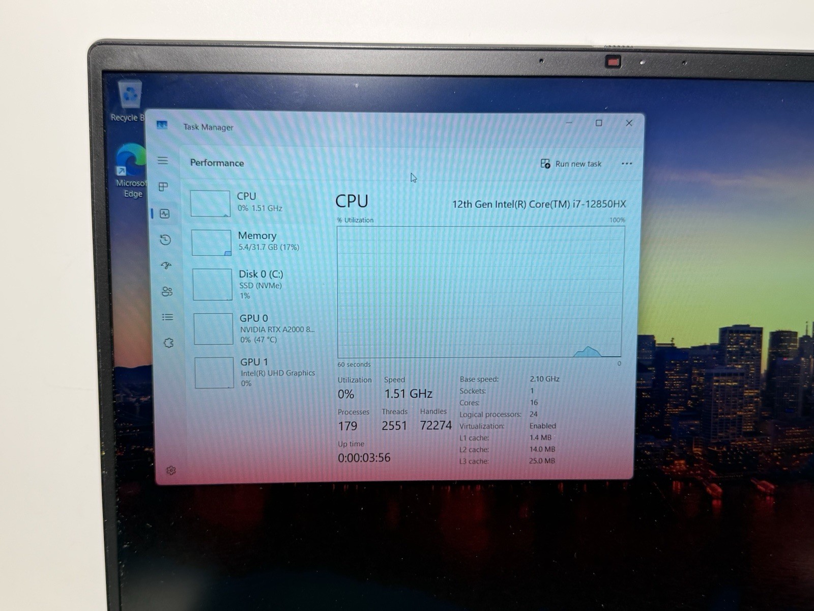 Dell Precision 7670 16″ i7-12850HX 32GB 512GB RTX A2000
