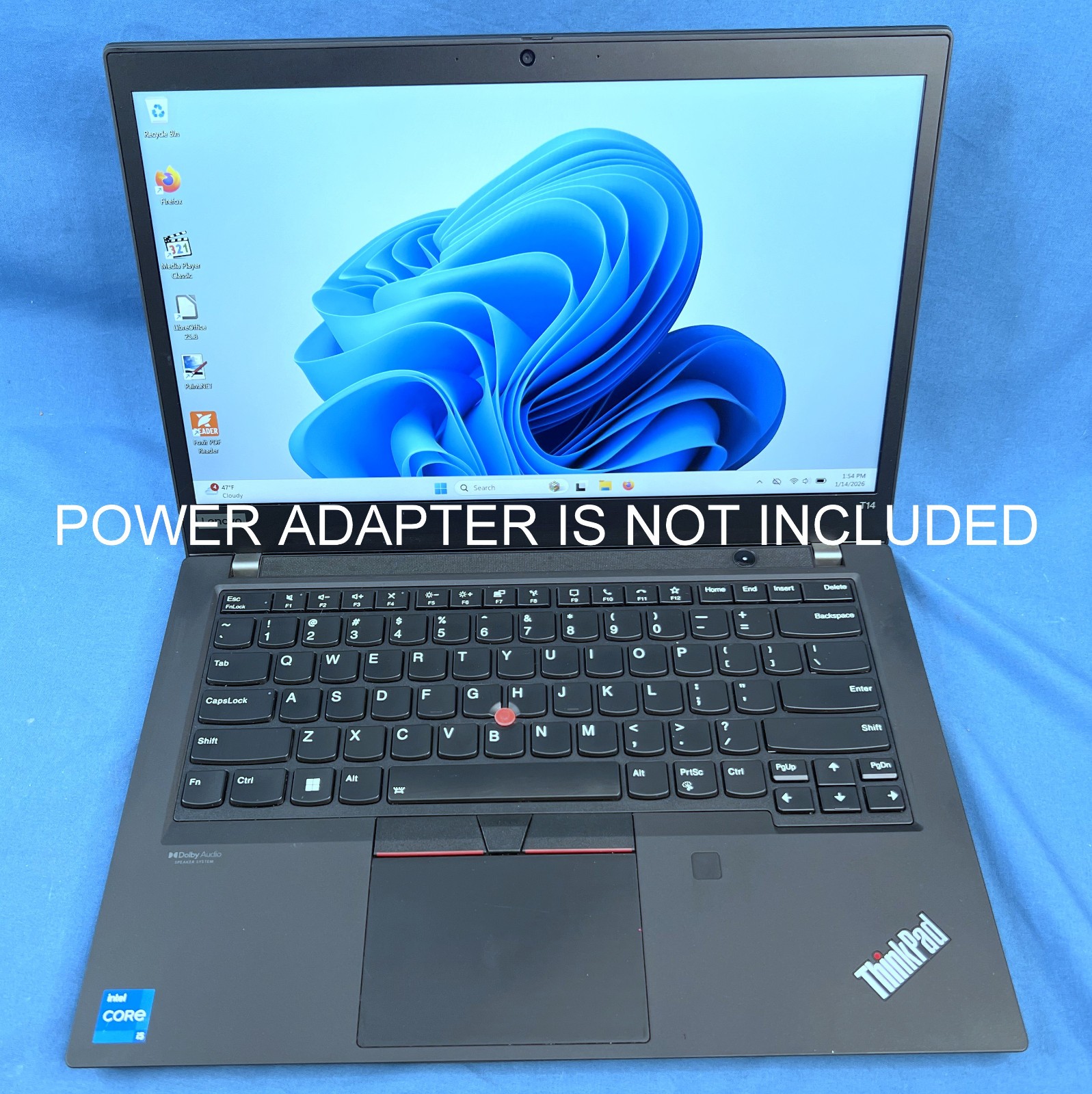 Lenovo ThinkPad T14 Gen 2 Laptop – i5-1135G7, 16GB RAM, 256GB NVMe – Win11