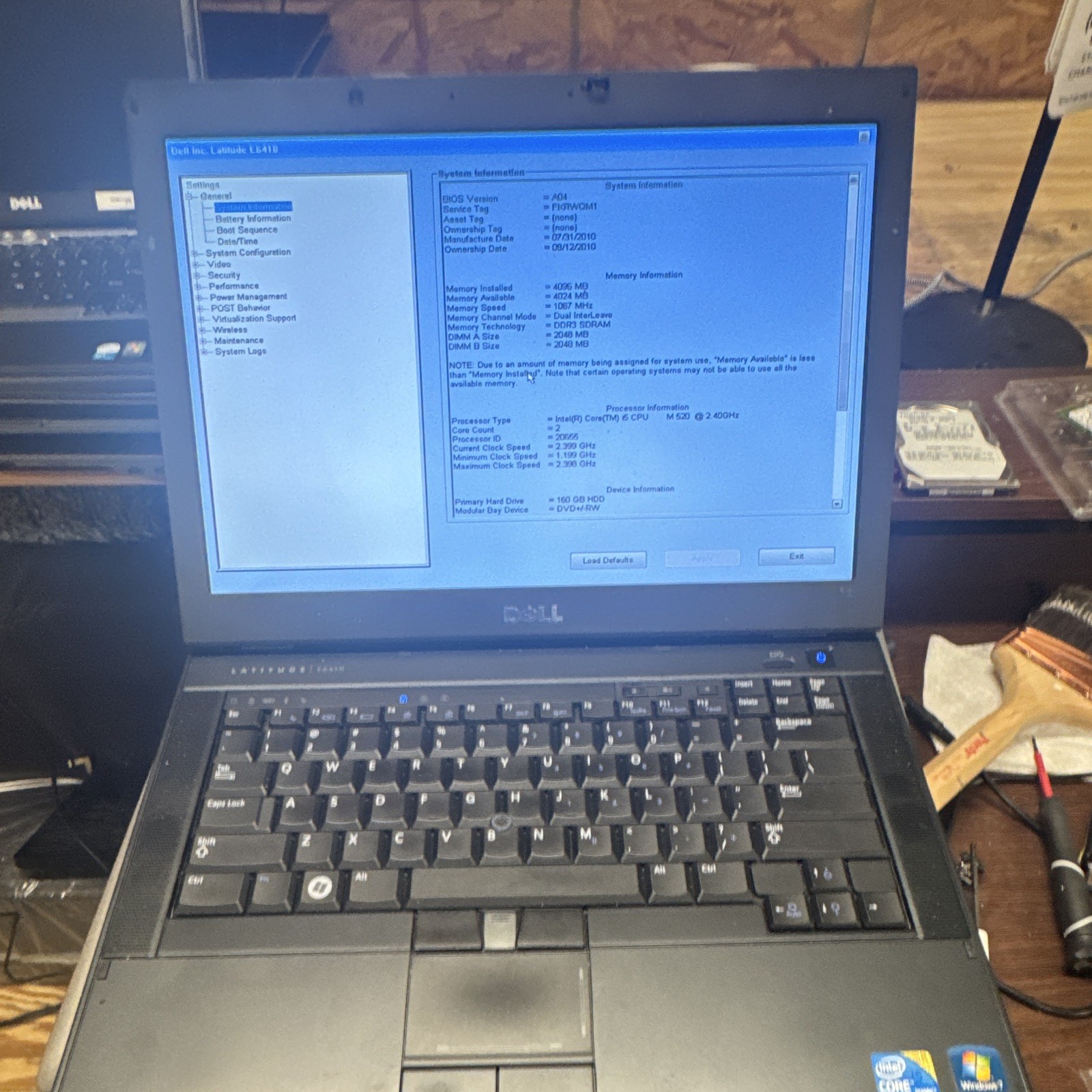 Dell Latitude E6410 14″ i5 2.40GHz 4GB 160GB HDD Win 10 Pro Black/Silver