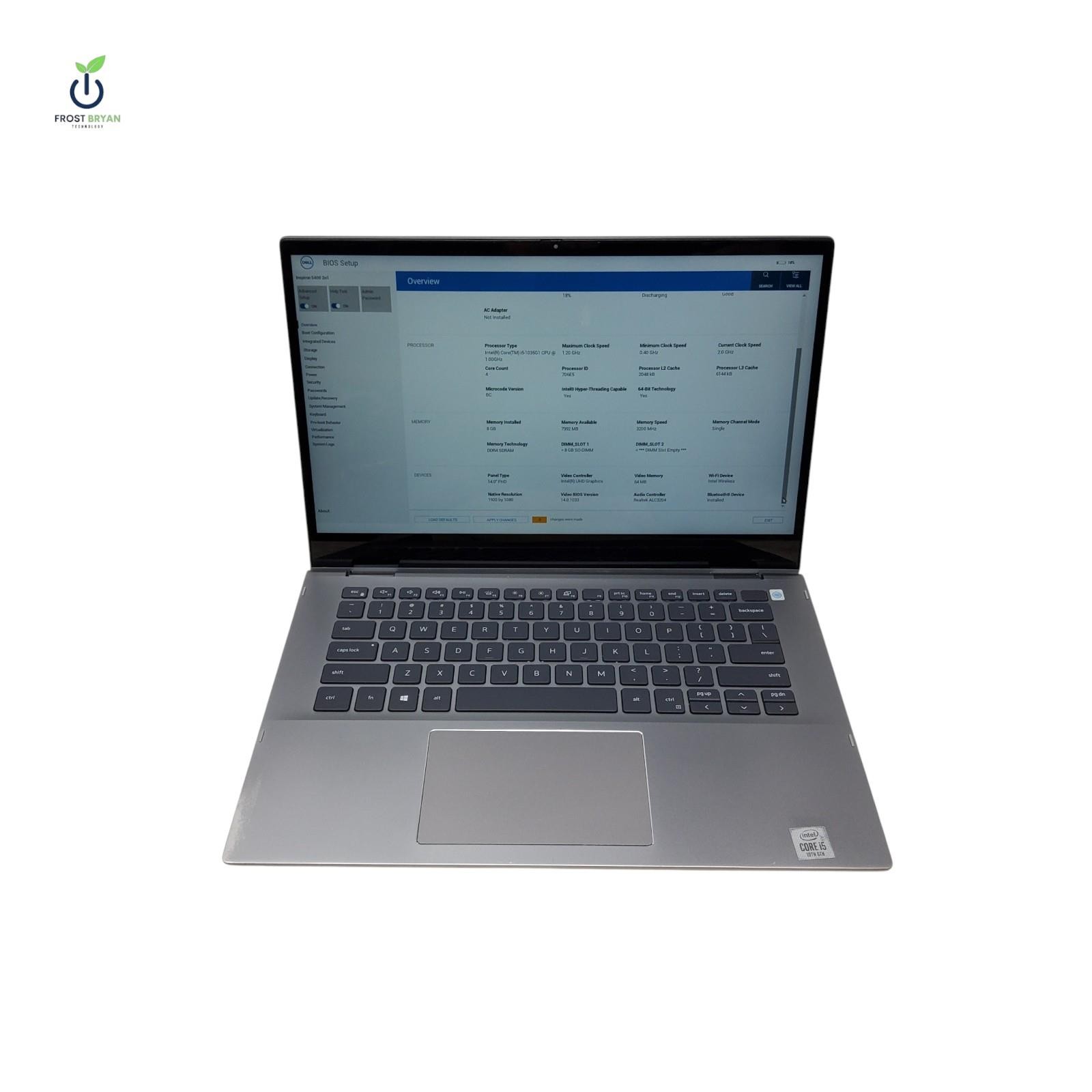DELL Inspiron 5400 2n1 i5-1035G1@1.00GHz 8 GB 256 GB SSD No OS Grade C [READ]