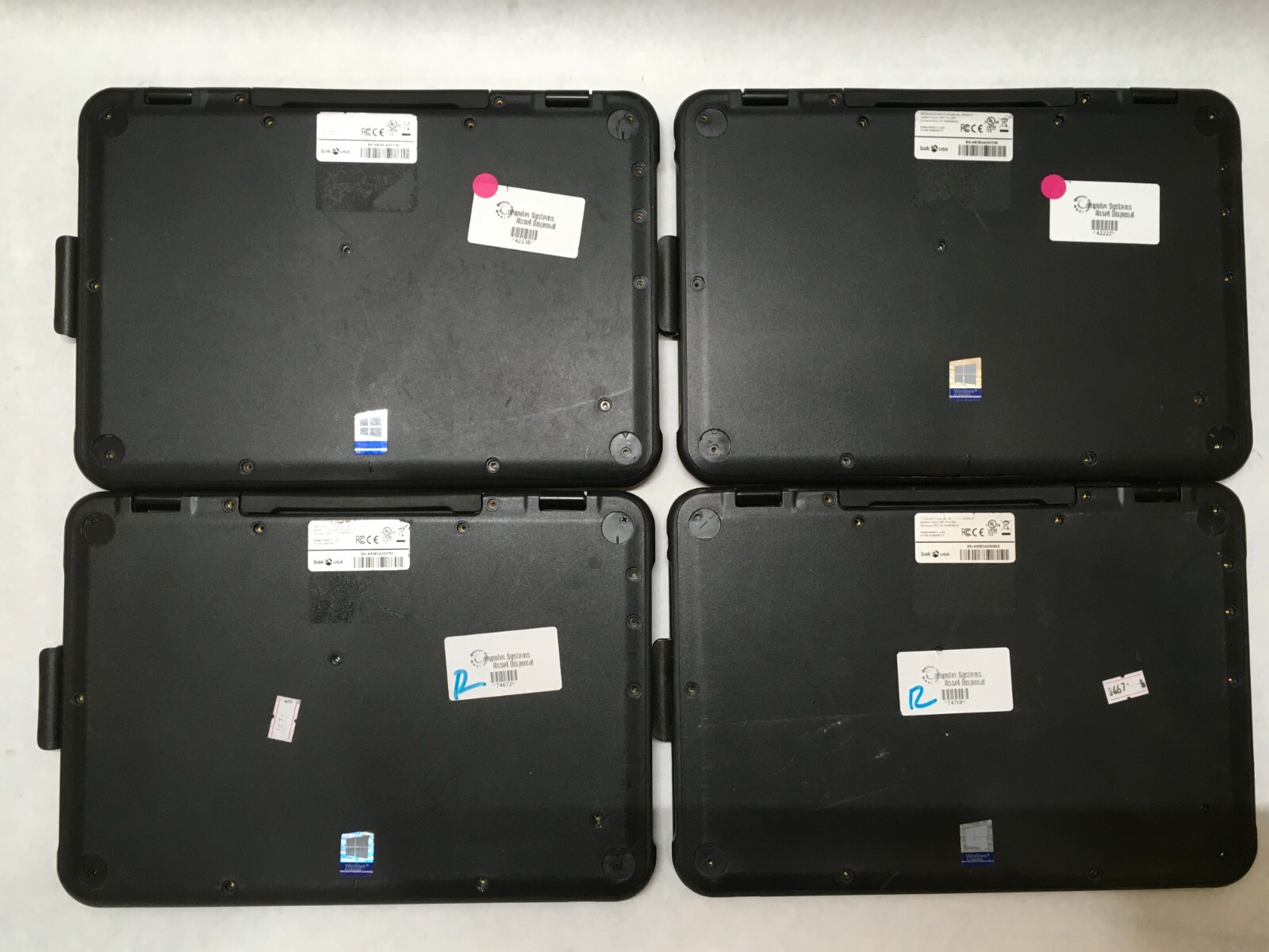 Bak USA Atlas Lot of 9 Bad Keyboards 128 GB Storage 4 GB Ram Windows 11- FT