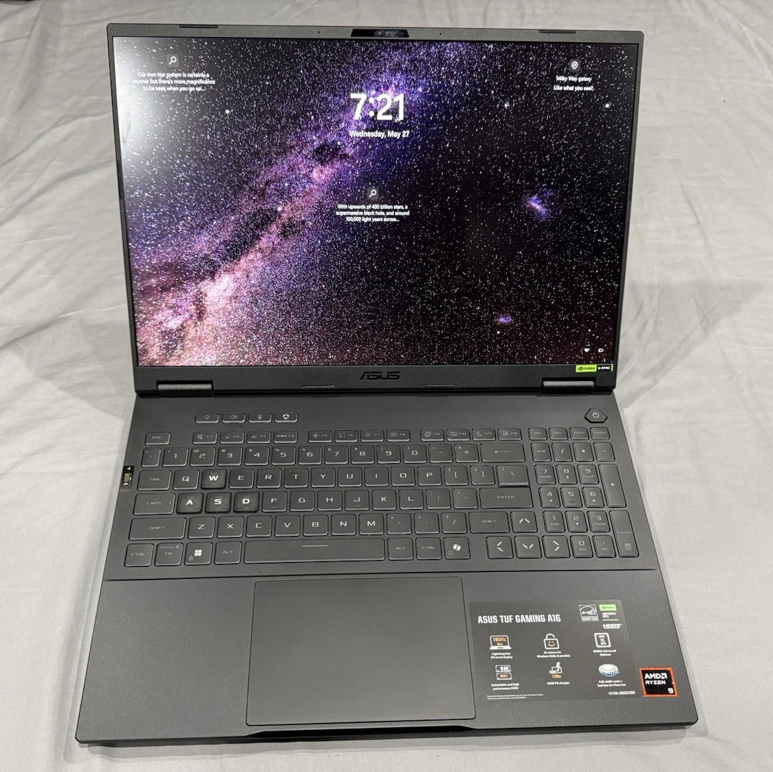 ASUS TUF Gaming A16 16″ Ryzen 9 RTX 5070 16GB 1TB SSD Win11 Gray