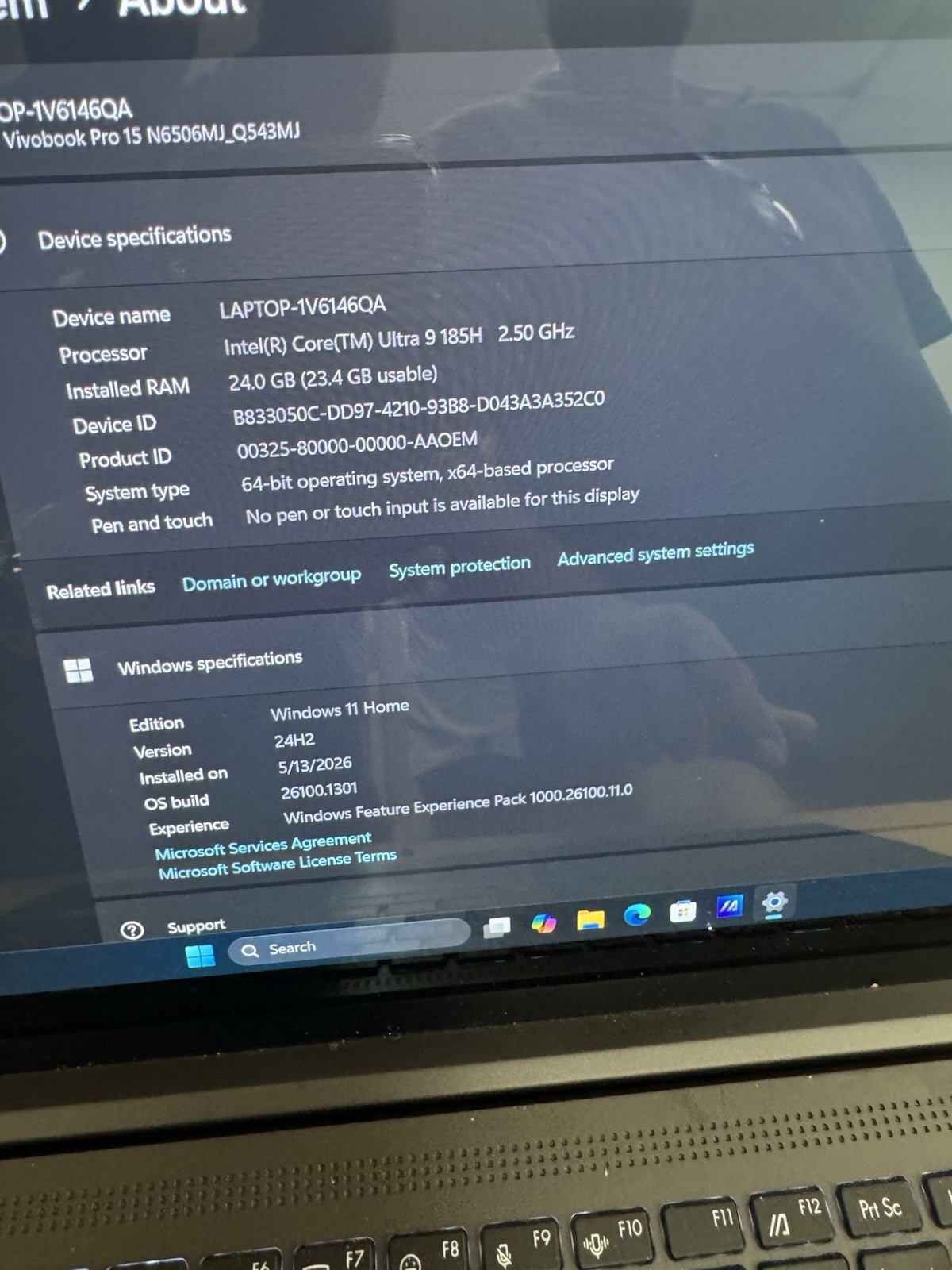 ASUS VivoBook Pro 15 Q543M Core Ultra 9 185H 24GB RAM 2TB SSD RTX 3050 OLED