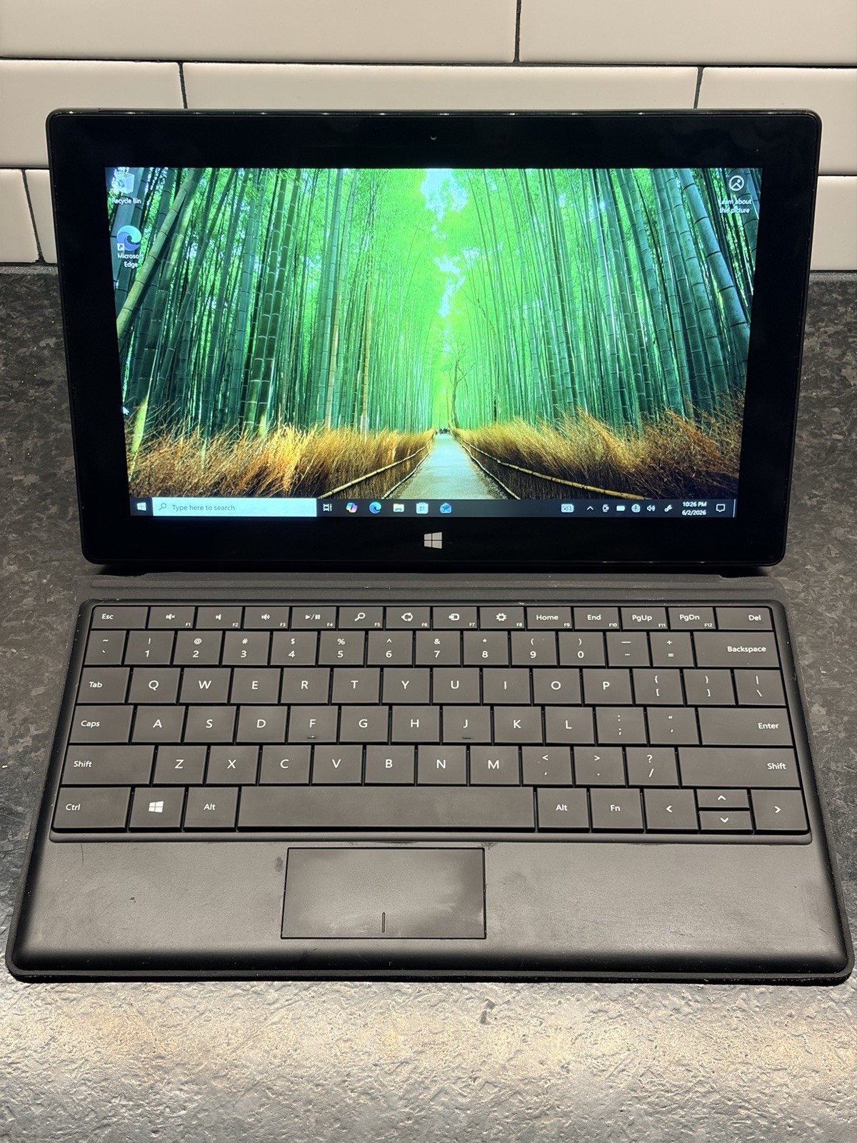Microsoft Surface Pro 1 (1st Gen) with Keyboard, Pen, Power Adapter, and Box