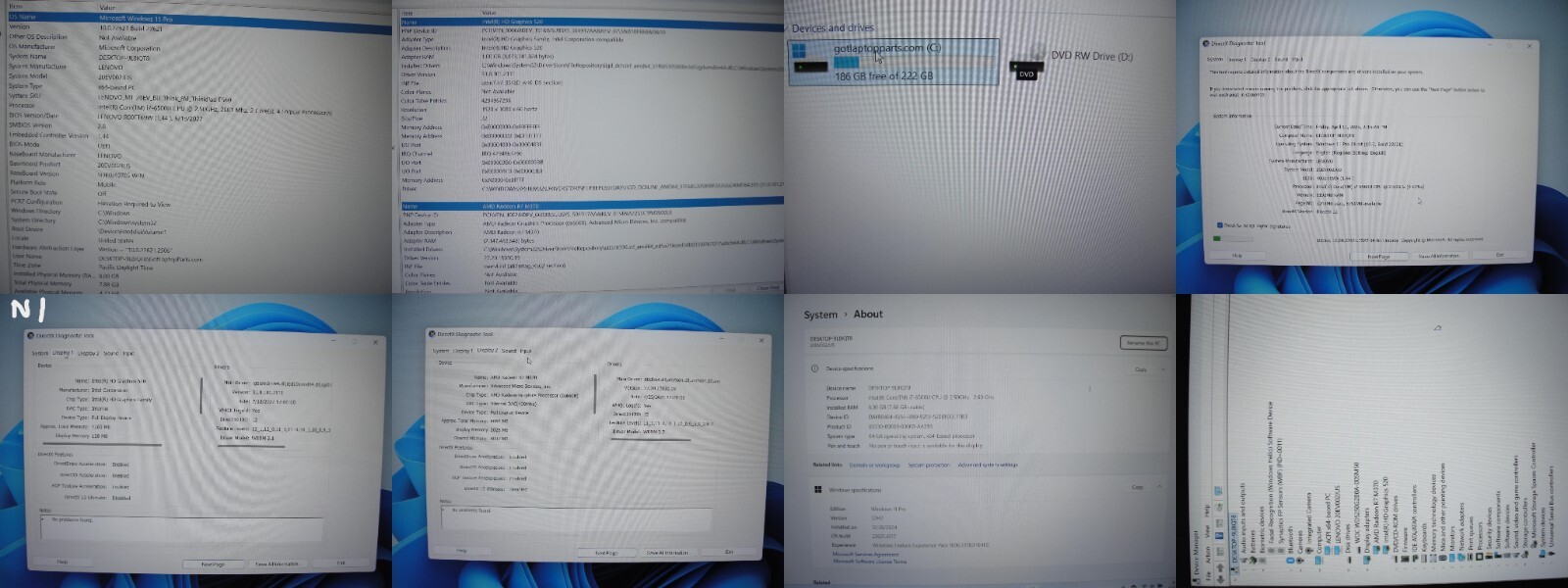 Lenovo ThinkPad E560 14” FHD Intel Core i7-6500U 2.5GHz 8GB 250GB SSD +Cgarger