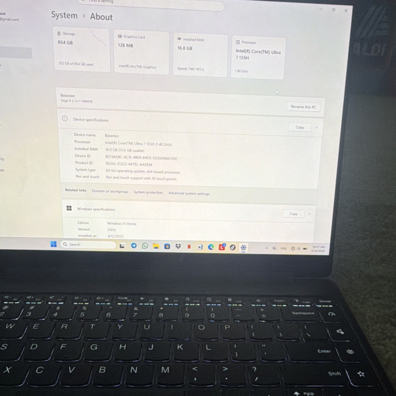 Lenovo Yoga 9 2-in-1 14IMH9 Intel Core Ultra 7 16GB 954GB SSD 14″ Win11 Touch