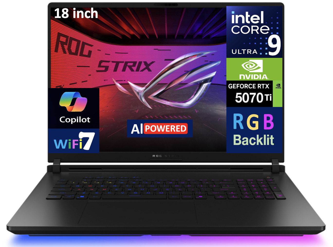 ASUS ROG Strix SCAR 18″ 2560×1600 Ultra 9 275HX 32GB 1TB SSD RTX 5070 Ti W11P
