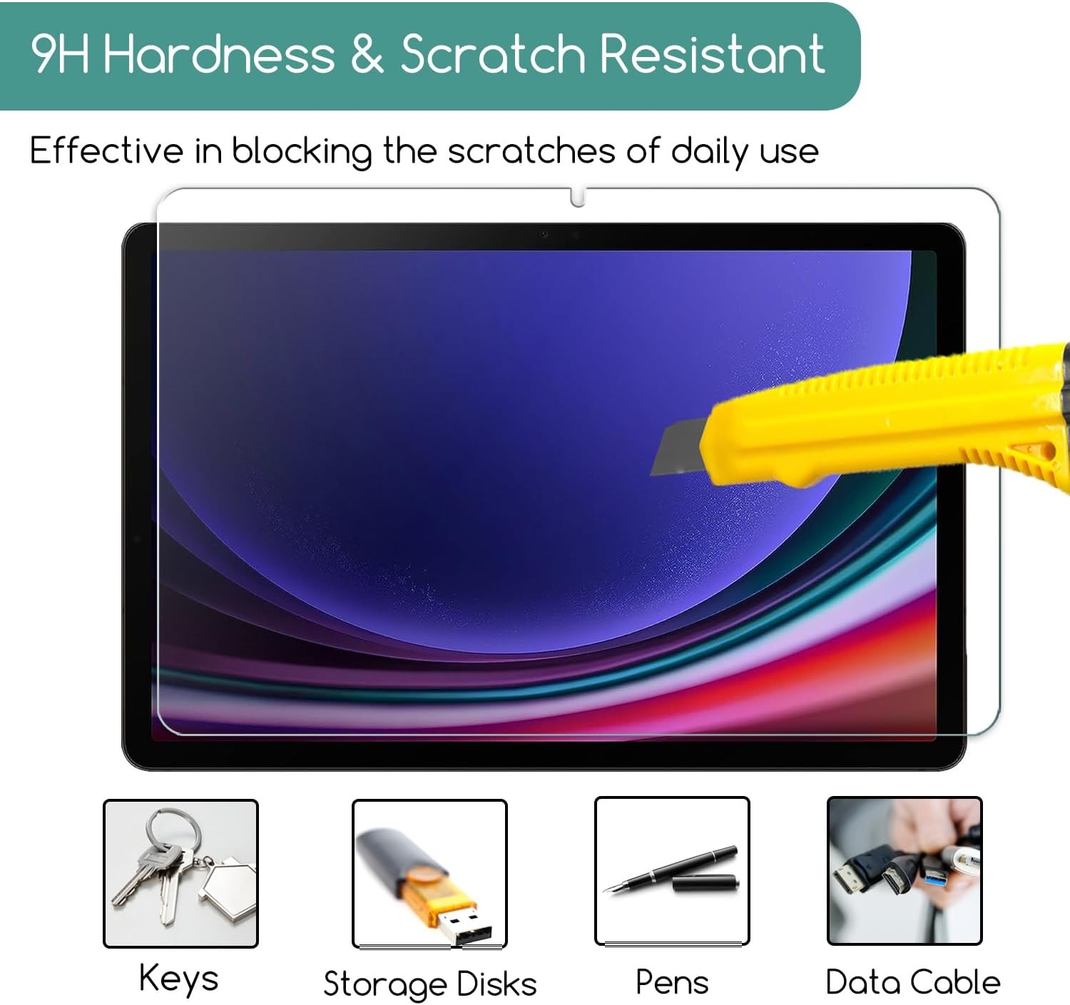2-Pack Tempered Glass Screen Protector for Samsung Galaxy Tab S10 FE+ / S10 Plus