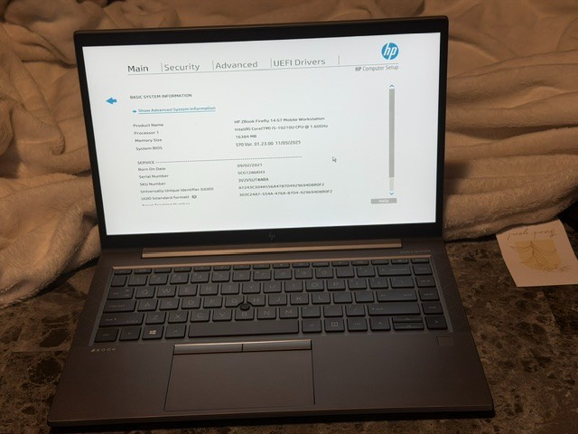 HP ZBook Firefly 14 G7 14 Silver FHD i5-10210U 1.60GHz 16GB 256GB SSD Good