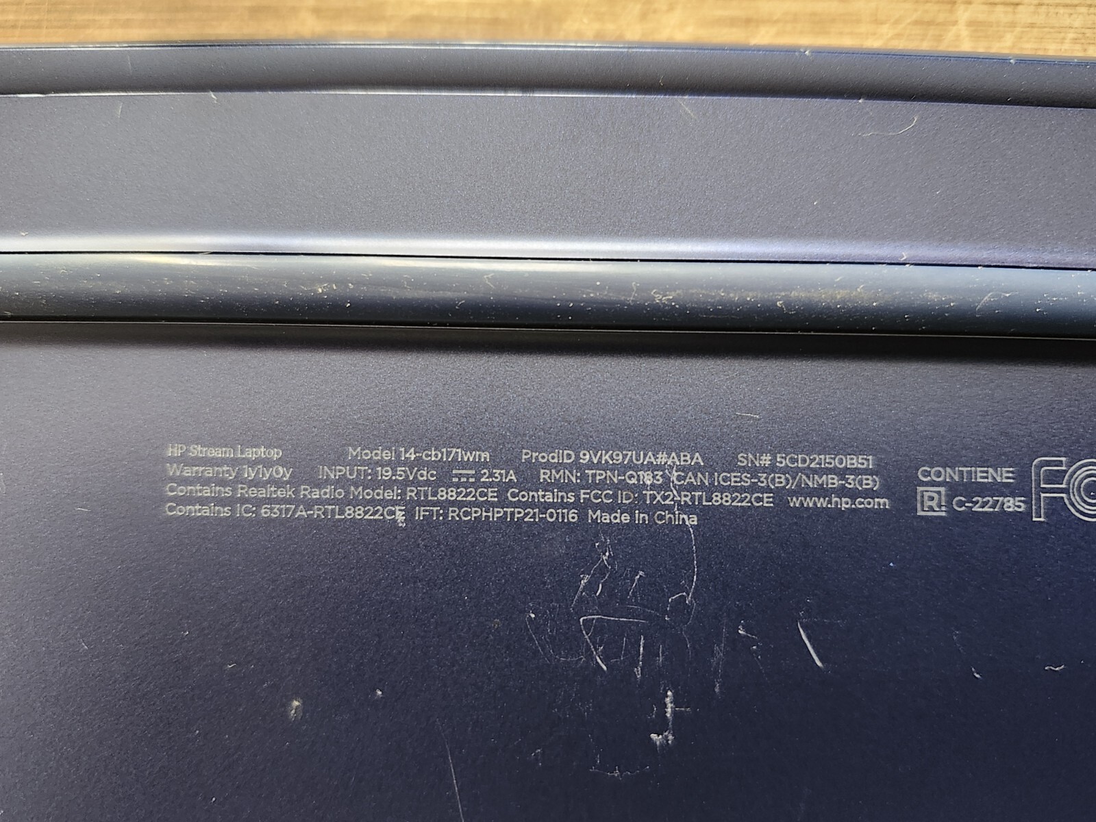 HP Stream 14-cb171wm Laptop 14″ Intel Celeron FOR PARTS OR REPAIR CRACK SCREEN
