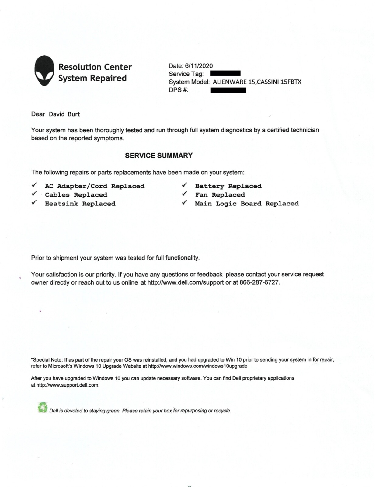 Alienware AW15R3 15.6 inch (1TB + 128GB, Intel Core i7-7700HQ, 2.80GHz, 16GB)