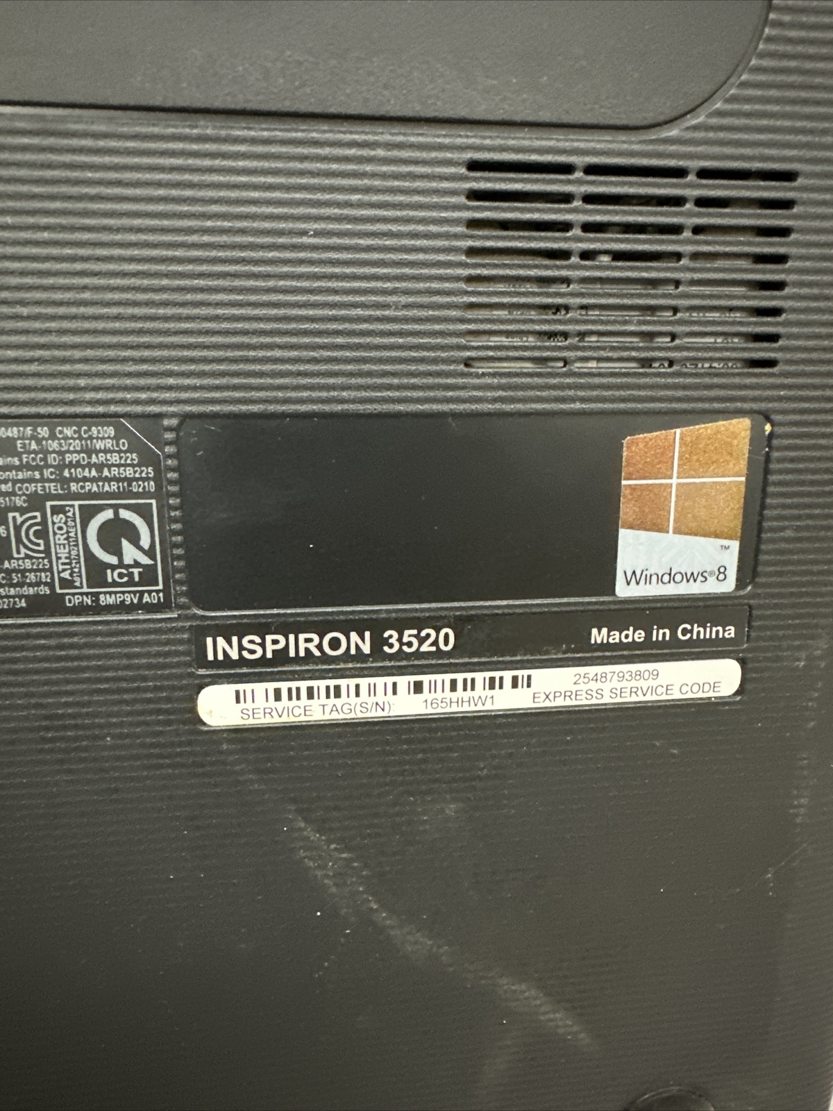 Dell Inspiron 3520 Core i3 – Untested