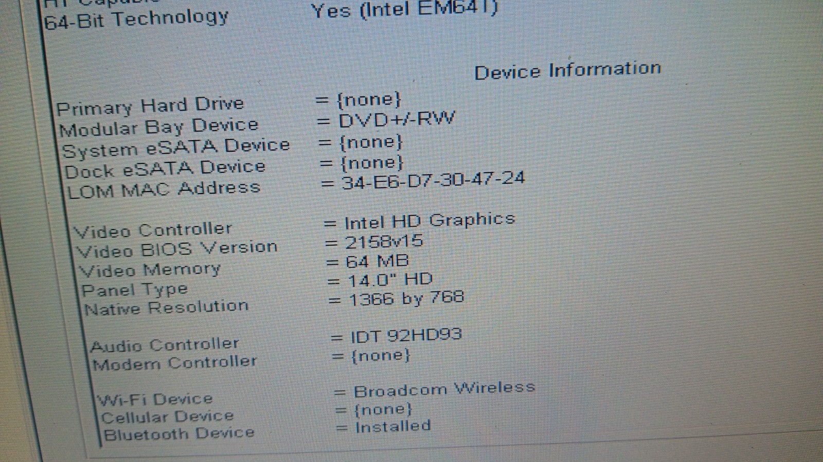 Dell Latitude E6430 ATG Rugged Laptop i7-3540M @ 3 GHz 8 GB Ram 14″ LCD Screen