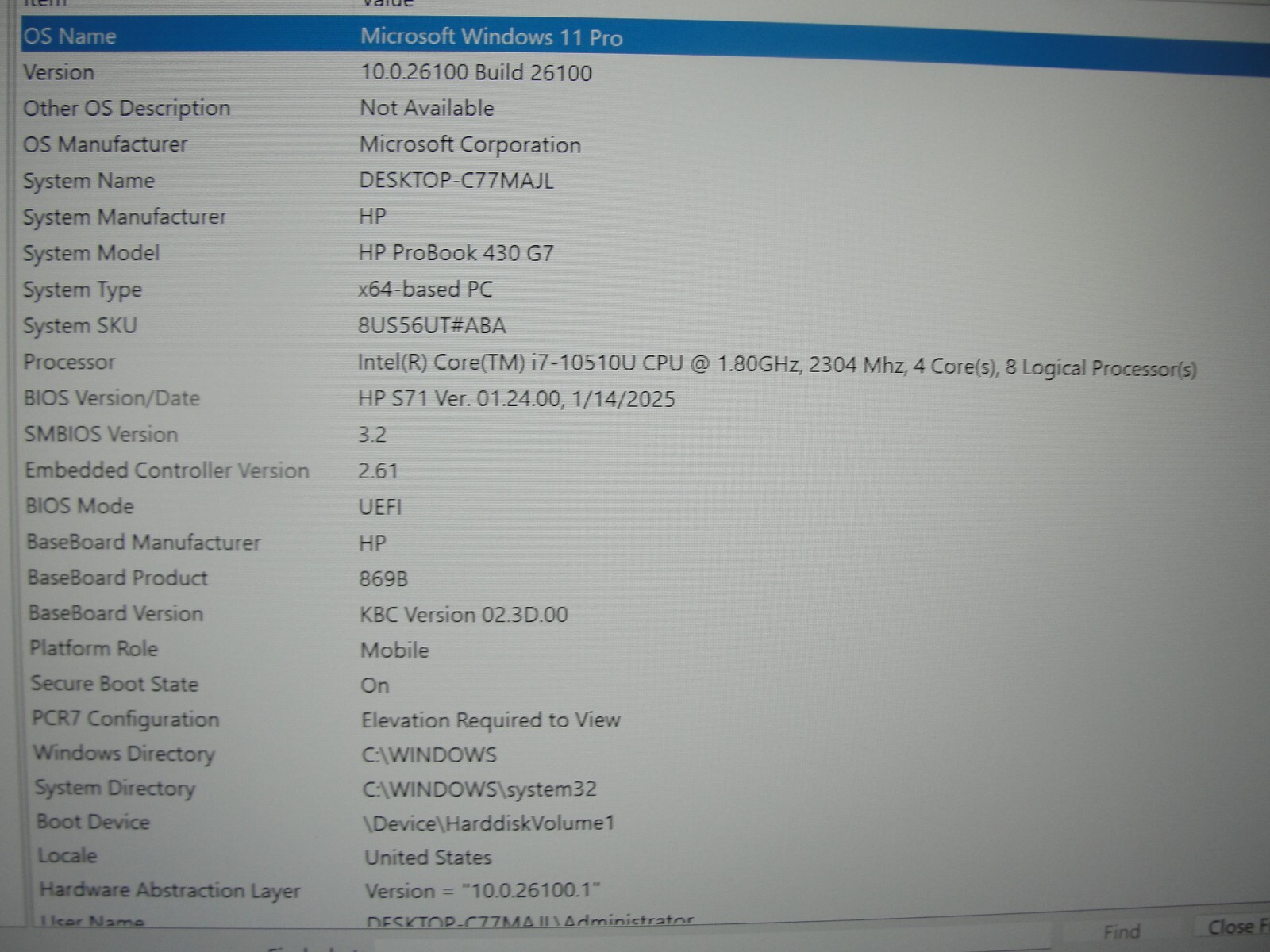 HP ProBook 430 G7 13.3” FHD Intel Core i7-10510U 1.8GHz 16GB 1TB HDD +Charger
