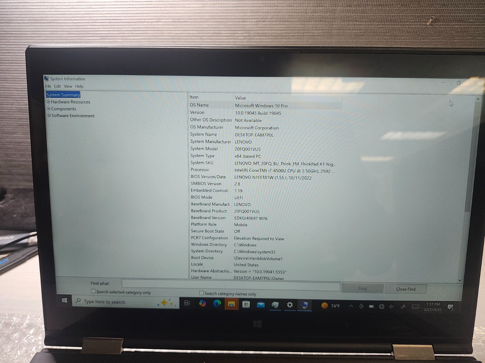 Lenovo ThinkPad X1 Yoga 1st Gen | i7-6500U | 8GB RAM | 120GB SSD | Win 10 Pro