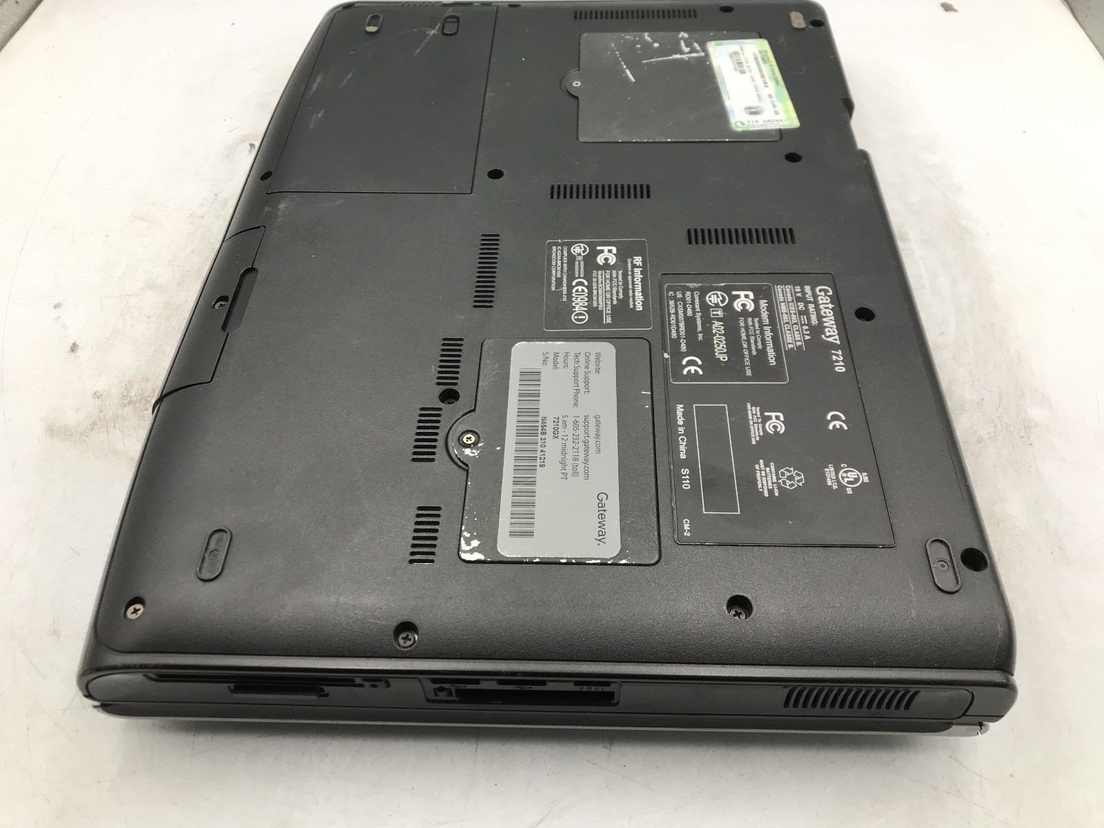 GATEWAY 7210 LAPTOP – BOOTS TO BIOS – AMD ATHLON XP – 1MB RAM – READ DESC – BB!!