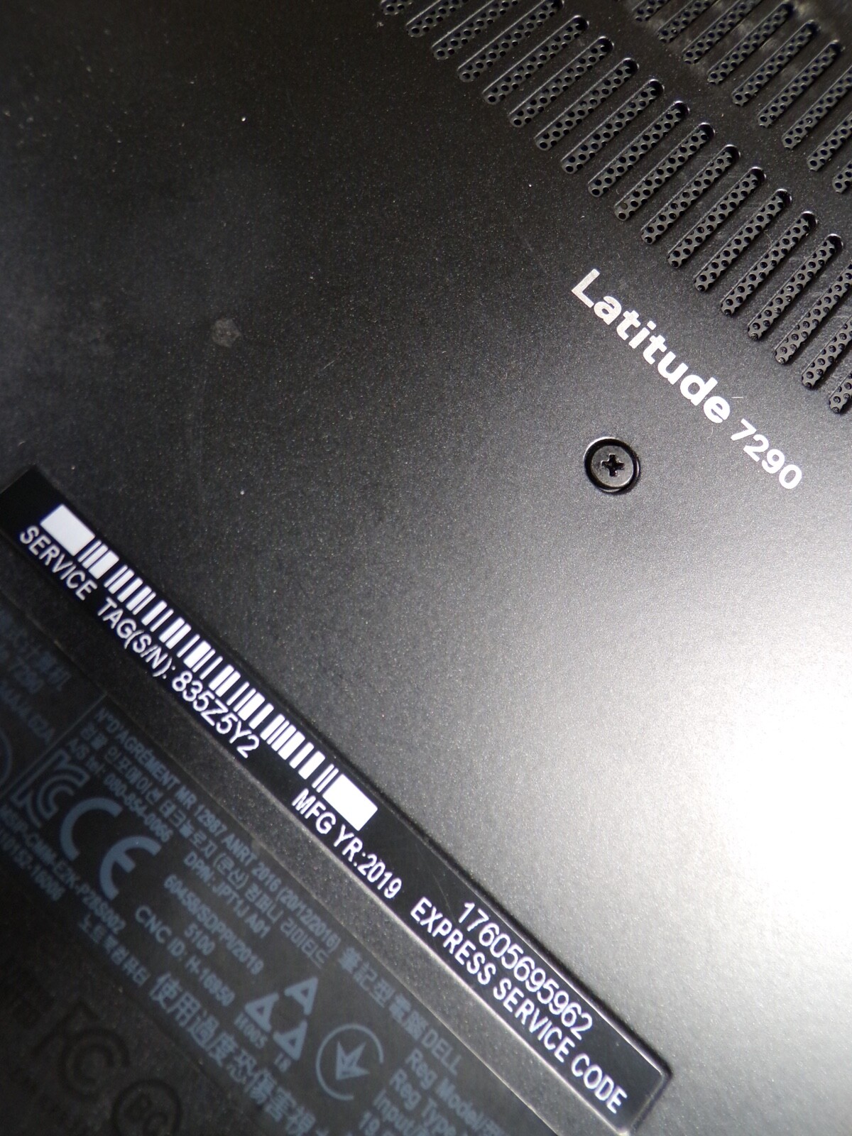 DELL LATITUDE 7290 INTEL CORE I5-8350U 1.70GHZ 16GB RAM **BIOS L0CKED **NO HD