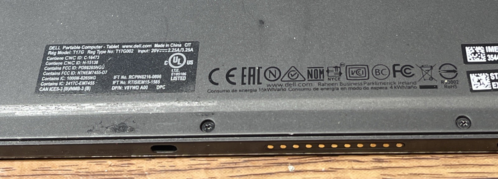 Dell Latitude 5290 Intel Core i5-8350U 3.60 GHz 8GB RAM 256GB SSD NO OS