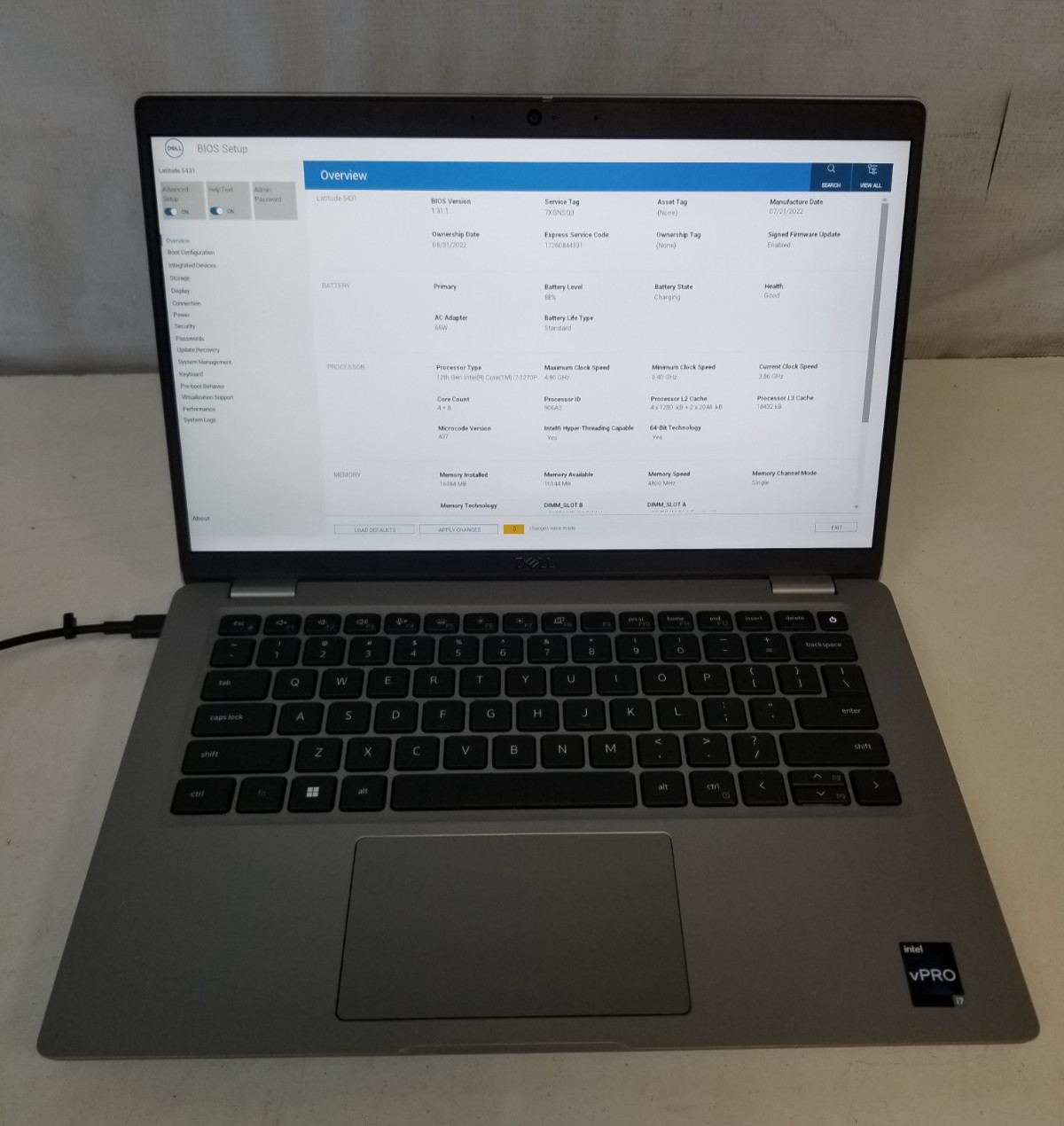 Dell Latitude 5431 14″ Intel i7-1270P 16GB DDR5 NO HDD NO OS