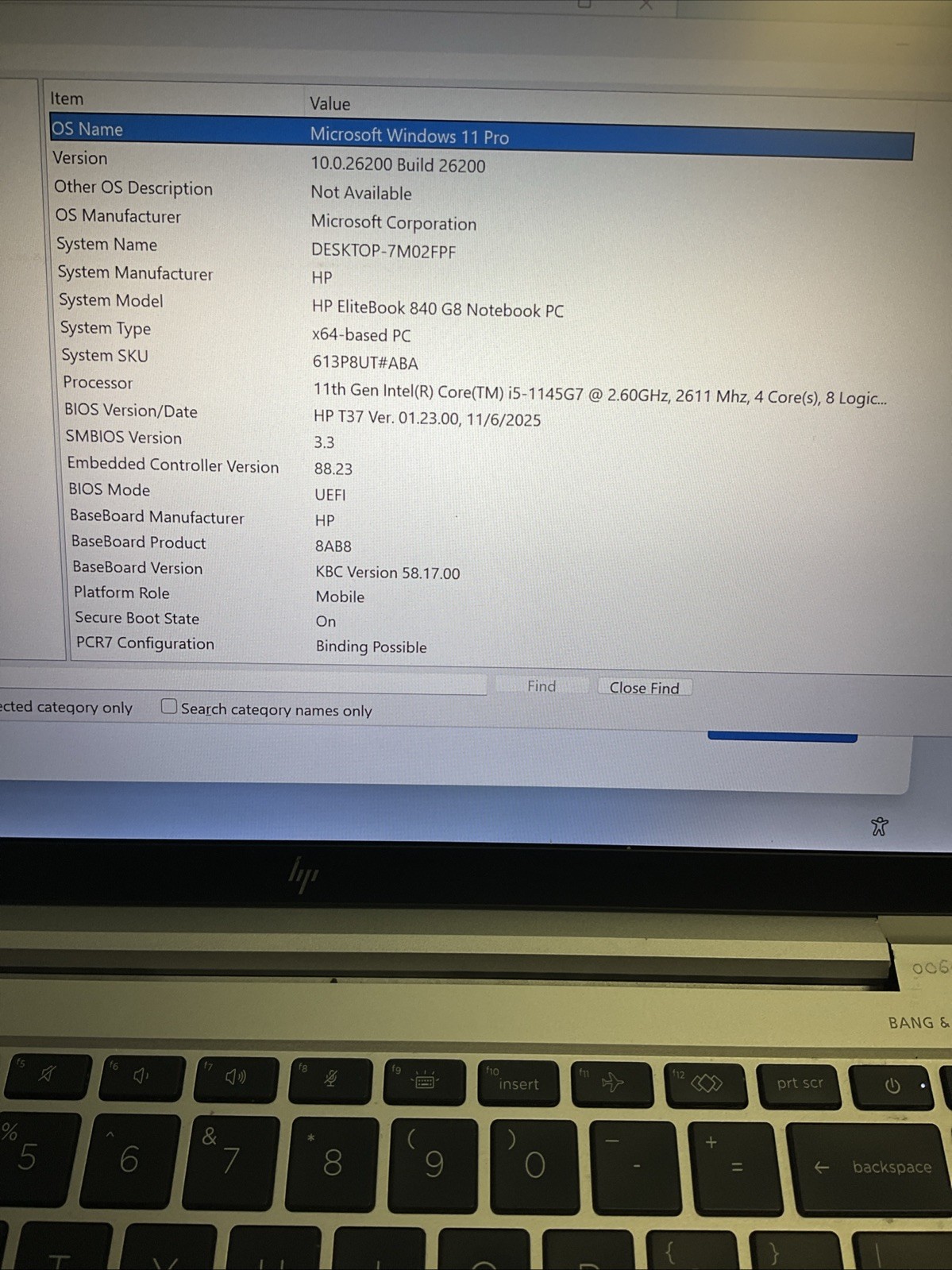 HP EliteBook 840 G8 14″ i5-1145G7 16GB 512GB SSD FHD Windows 11 Pro