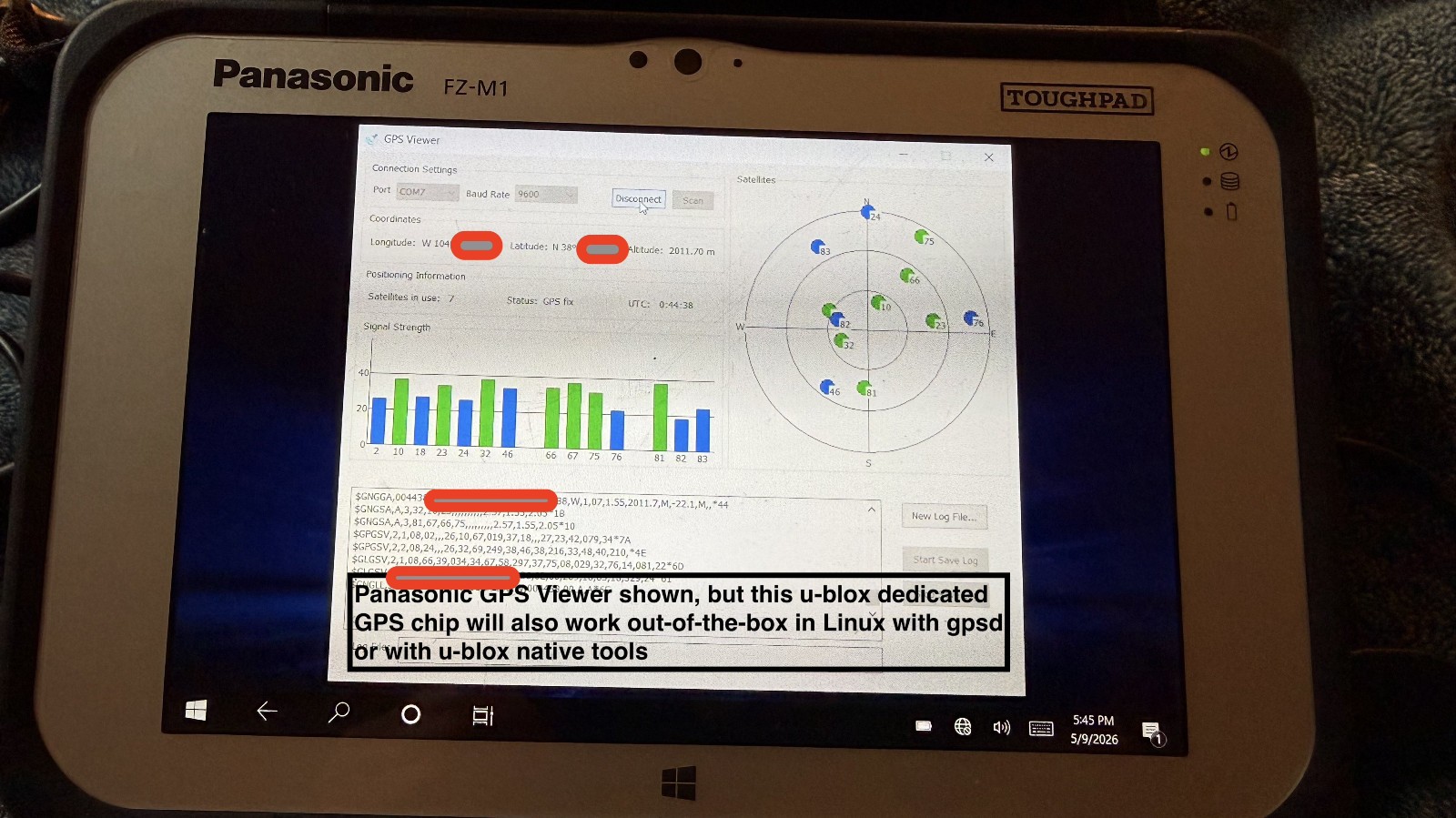 Panasonic Toughpad FZ-M1 Mk3 Core i5-7Y57, 8GB, 256GB SSD, Dedicated u-blox GPS