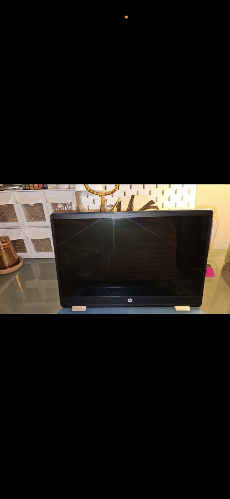 HP Chromebook x360 convertible laptop in dark blue