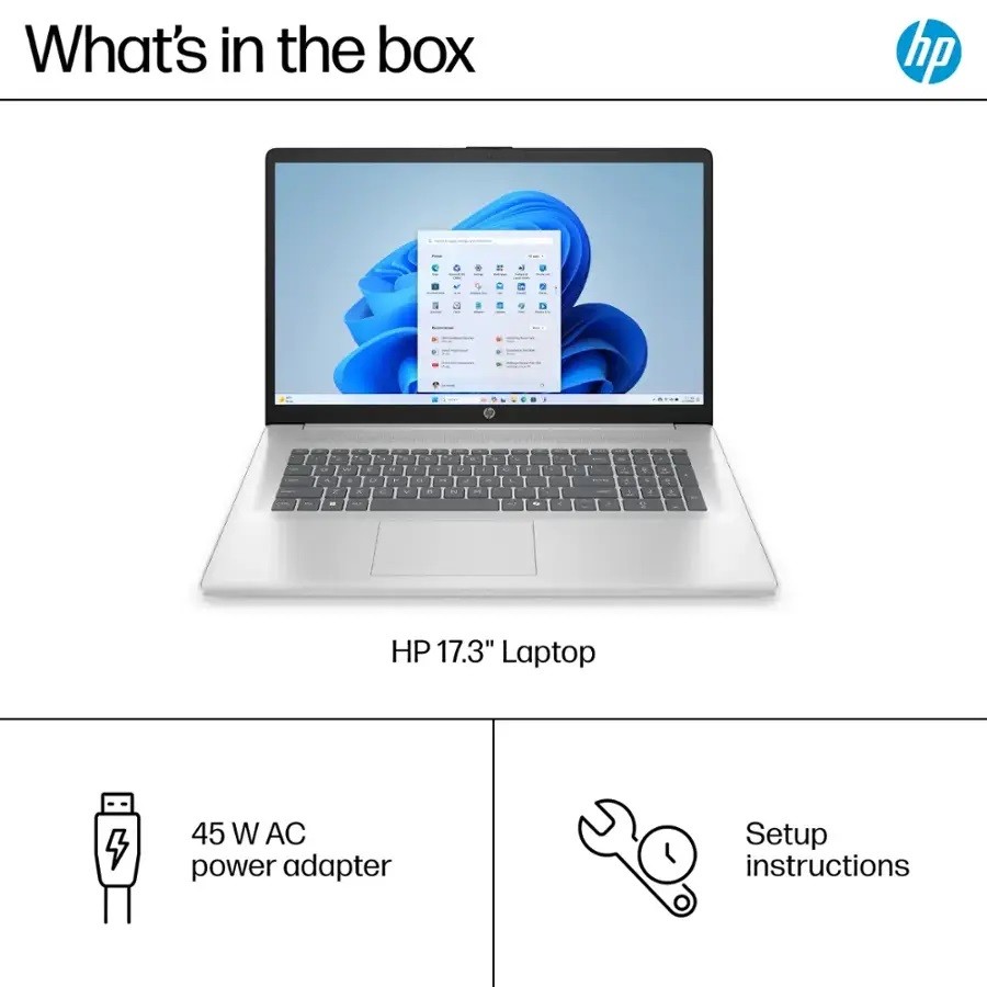 2025 HP Laptop Win11Pro Inter core i3 60 Hz 17.3″HD | 32GB RAM-1TB SSD