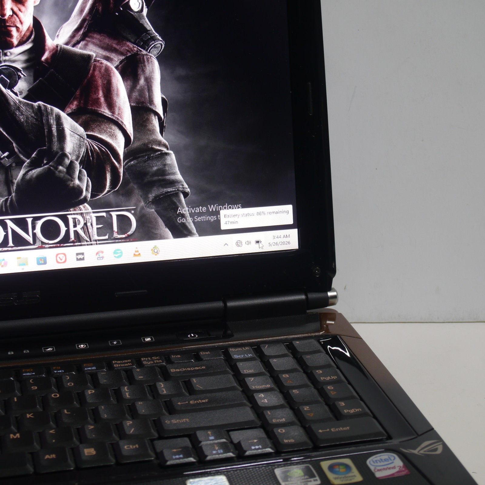 Asus G50V Core 2 Duo P7450 2.13GHz Nvidia 9800M 1.3TB Gaming Laptop + RetroBat