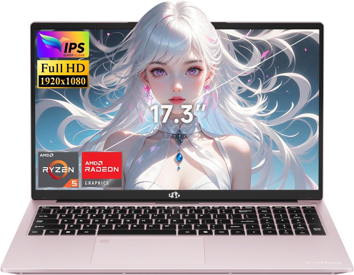 NIMO 17.3″ FHD Gaming Laptop AMD Ryzen 5 6600H up to 4.5GHz 16GB DDR5 RAM 512GB