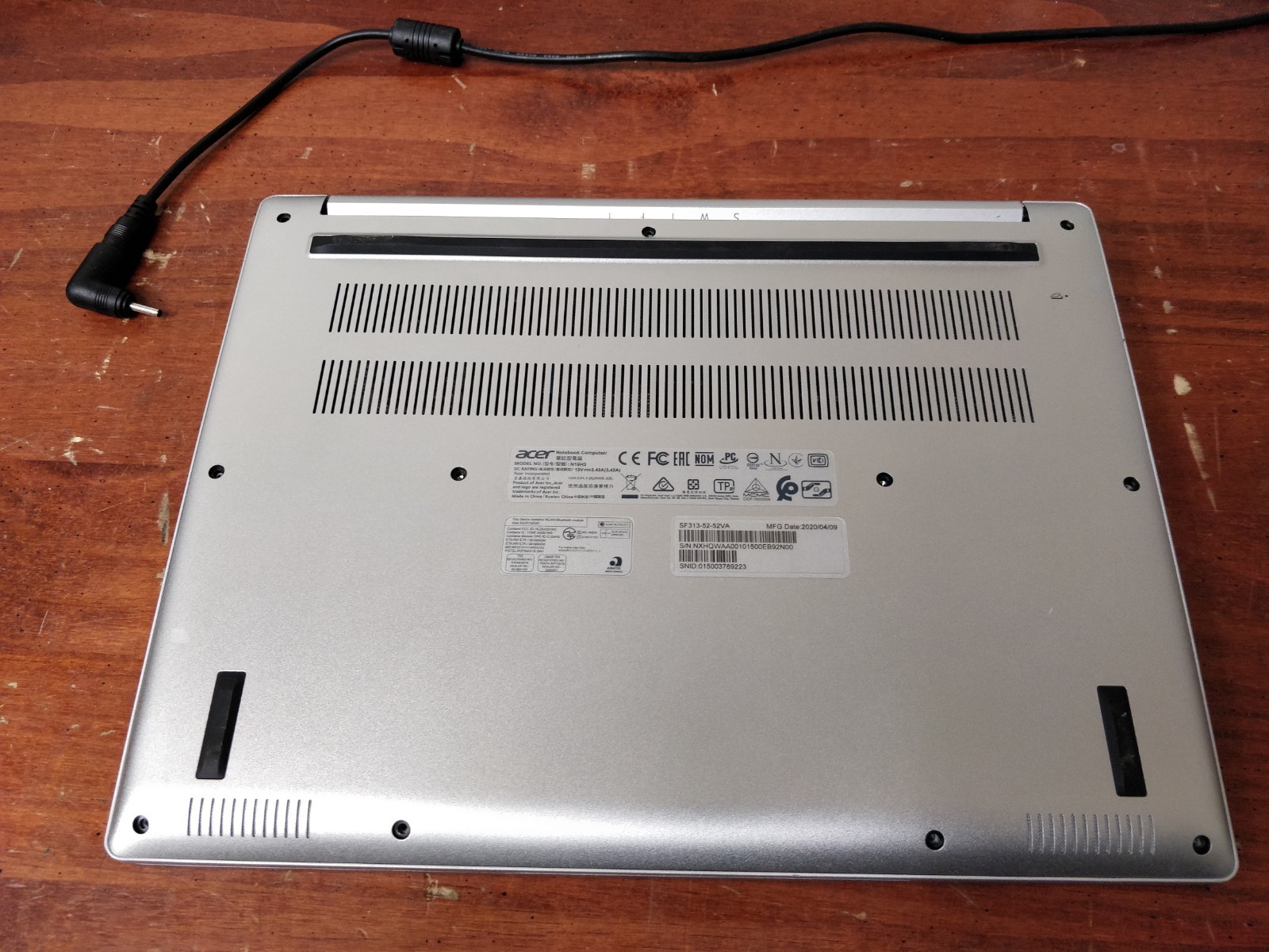 Acer Swift SF313-52 INTEL CORE I7-1065G7@1.30GHz 8GB RAM NO DRIVE PARTS 9021
