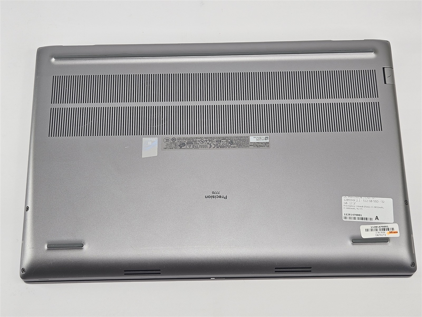 Dell Precision 7770 i7-12850HX 32GB RAM 512GB NVMe RTX A3000 GPU No OS