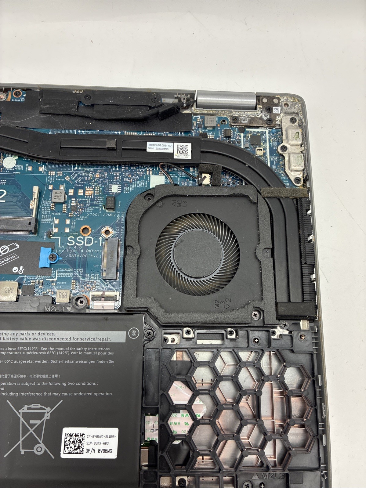 Dell Latitude 5530 i5-11th Gen NO RAM/SSD No Power For Parts SEE PICS (L61)