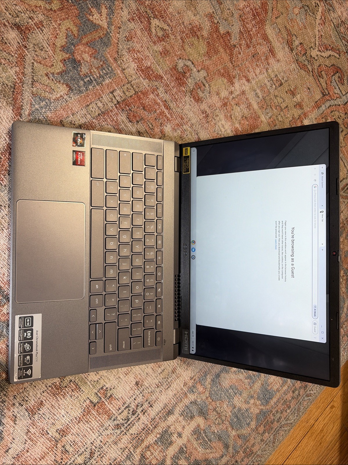 Acer Chromebook Plus 514 CB514-3HT-R8C2 Ryzen 3 7320C 8GB RAM 256GB SSD Touchscr