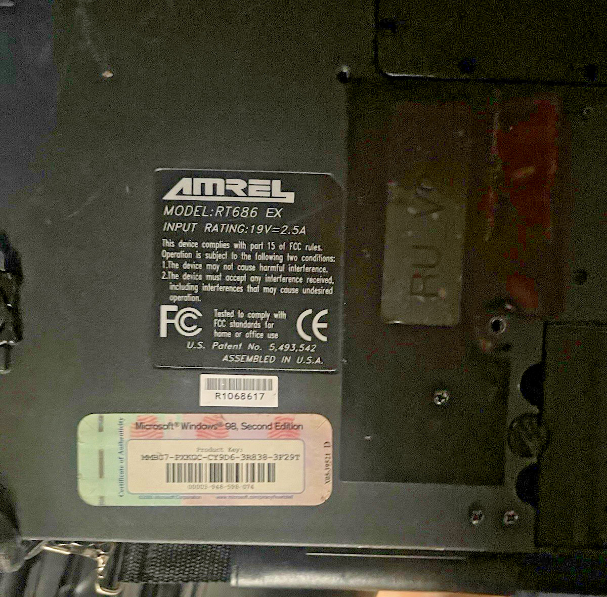 Oceaneering Amrel RT686EX 15.1 Note Book Computer