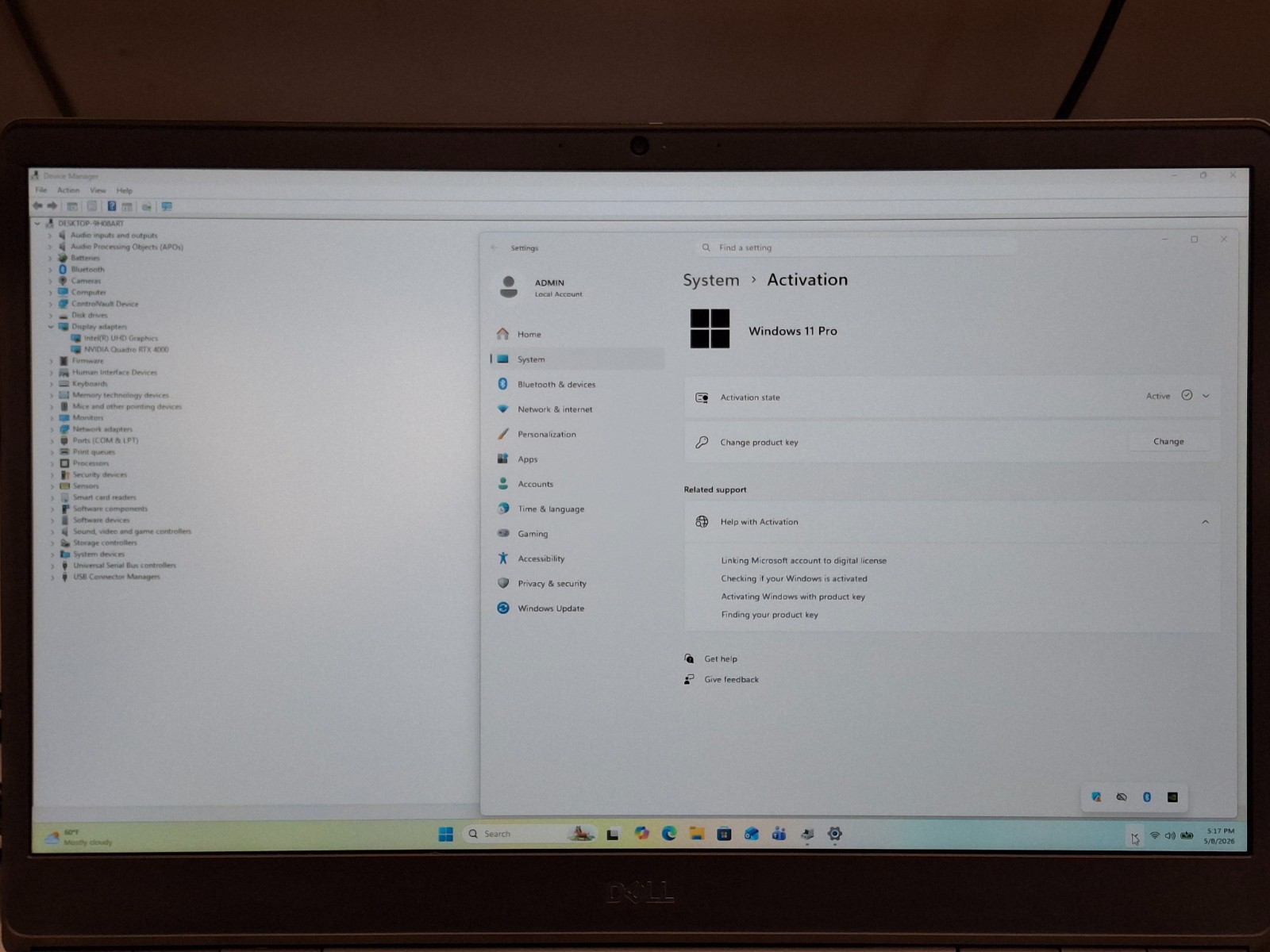 Dell Precision 7750 8-Core I7- 10875H 32GB RAM 512GB SSD 17.3″ FHD RTX4000