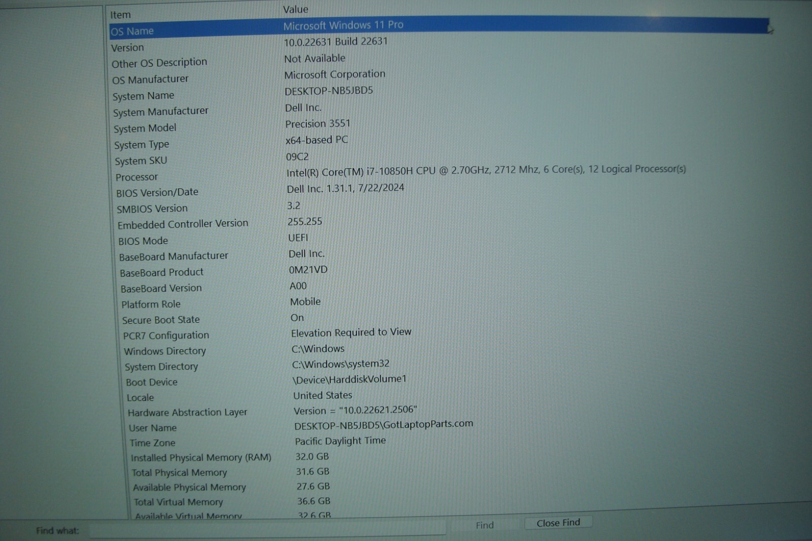 Dell Precision 3551 15.6″FHD i7-10850H NVIDIA P620 2.7GHz 32GB 512GB +Charger
