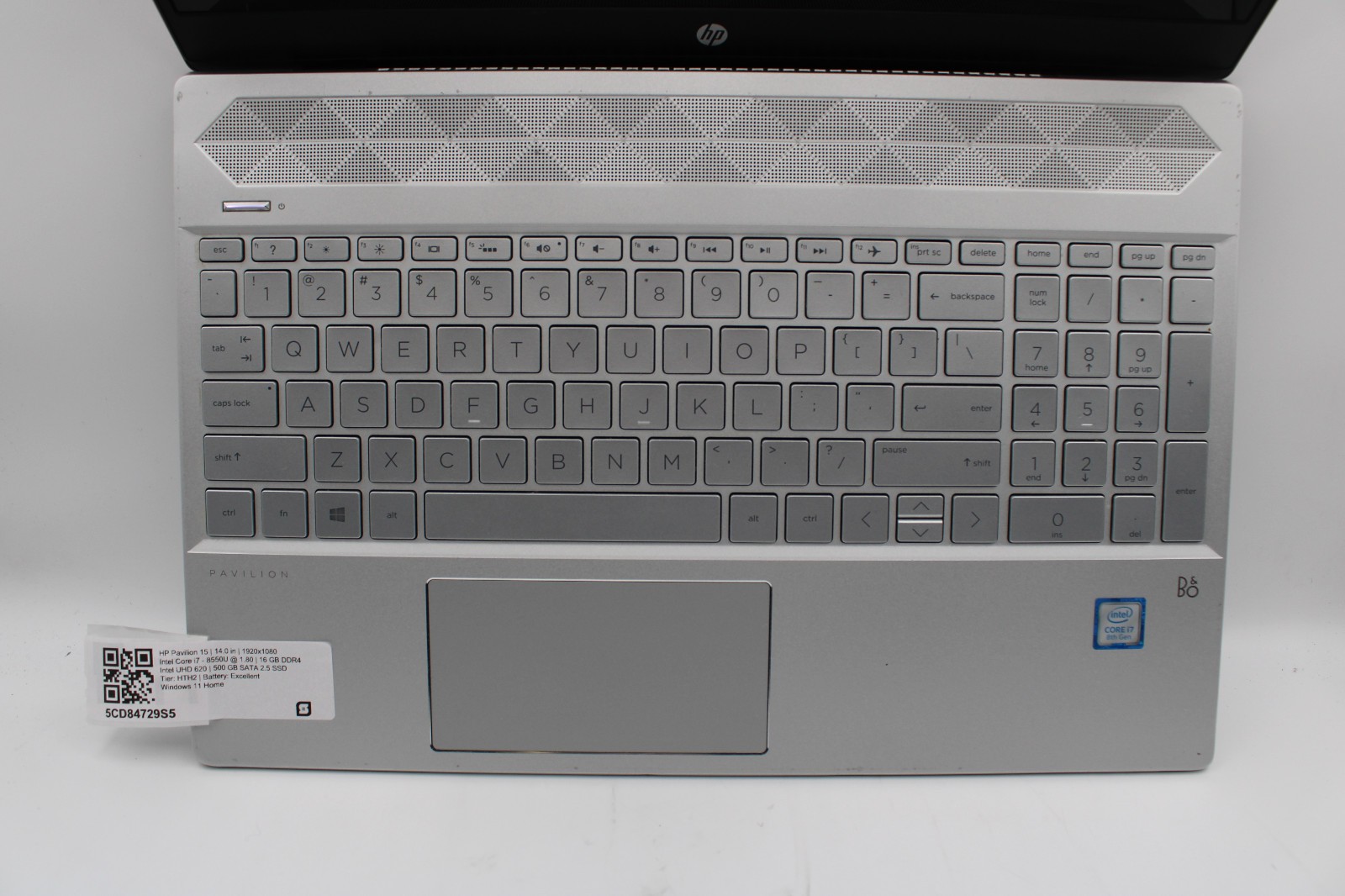 HP Pavilion 15-cs0064st i7-8550U @ 1.8 GHz 16GB RAM 500GB SSD W11H