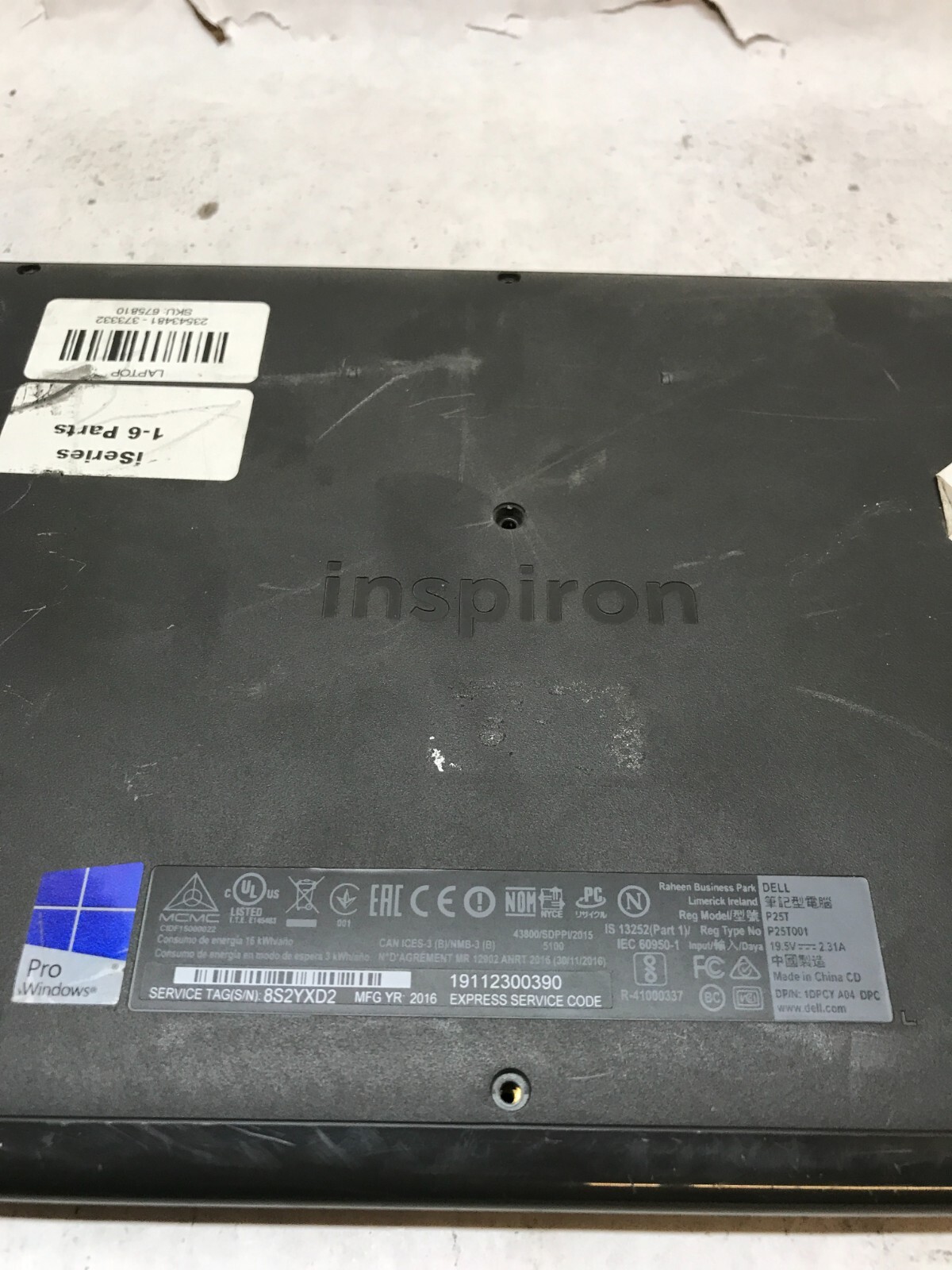 Dell Inspiron 11-3168 11″ Celeron N3060 4GB RAM 32GB eMMC For Parts Cracked – DW