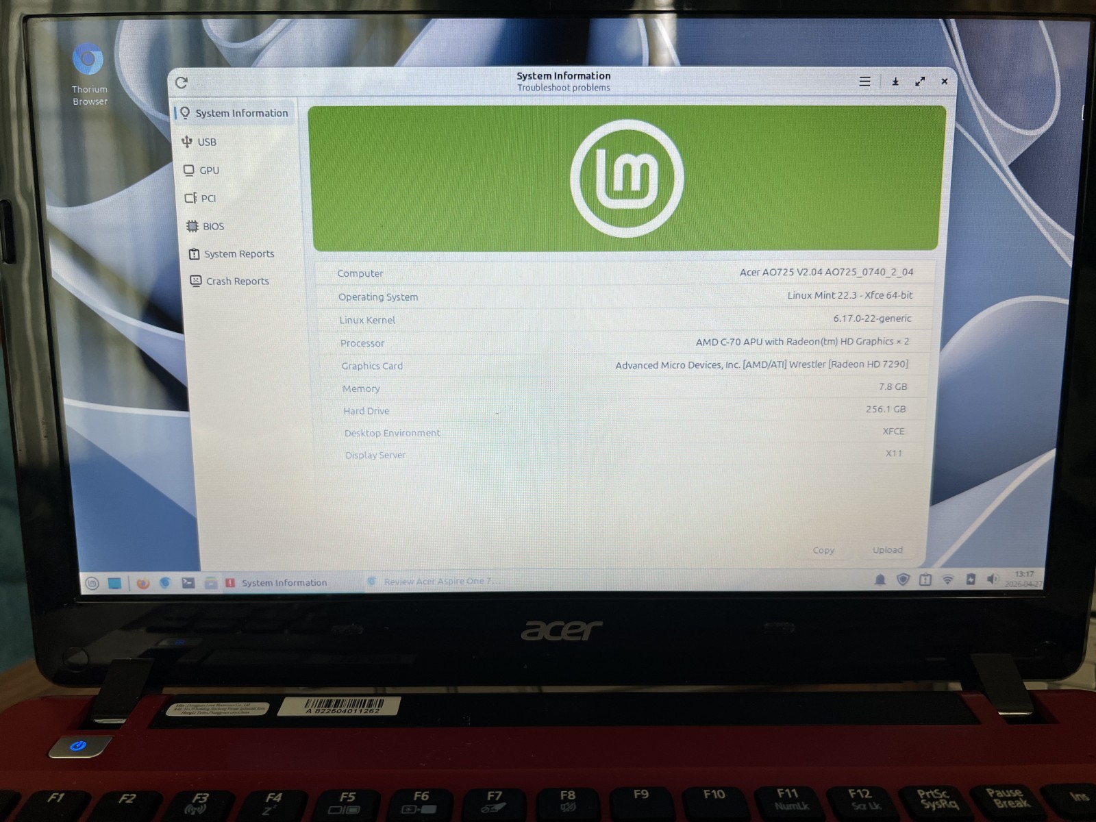 Refurbed Acer Aspire One AO725 NetBook mini laptop