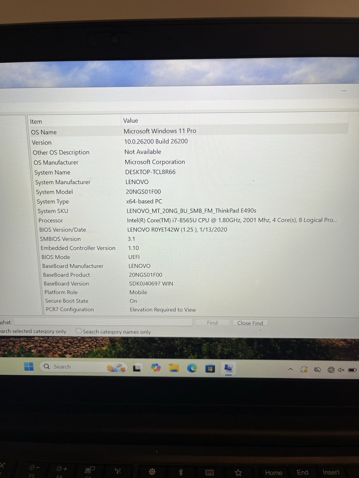 Lenovo ThinkPad T490s i7-8565U @ 1.80GHz 8/256GB 14″ UHD620, see photos #80L