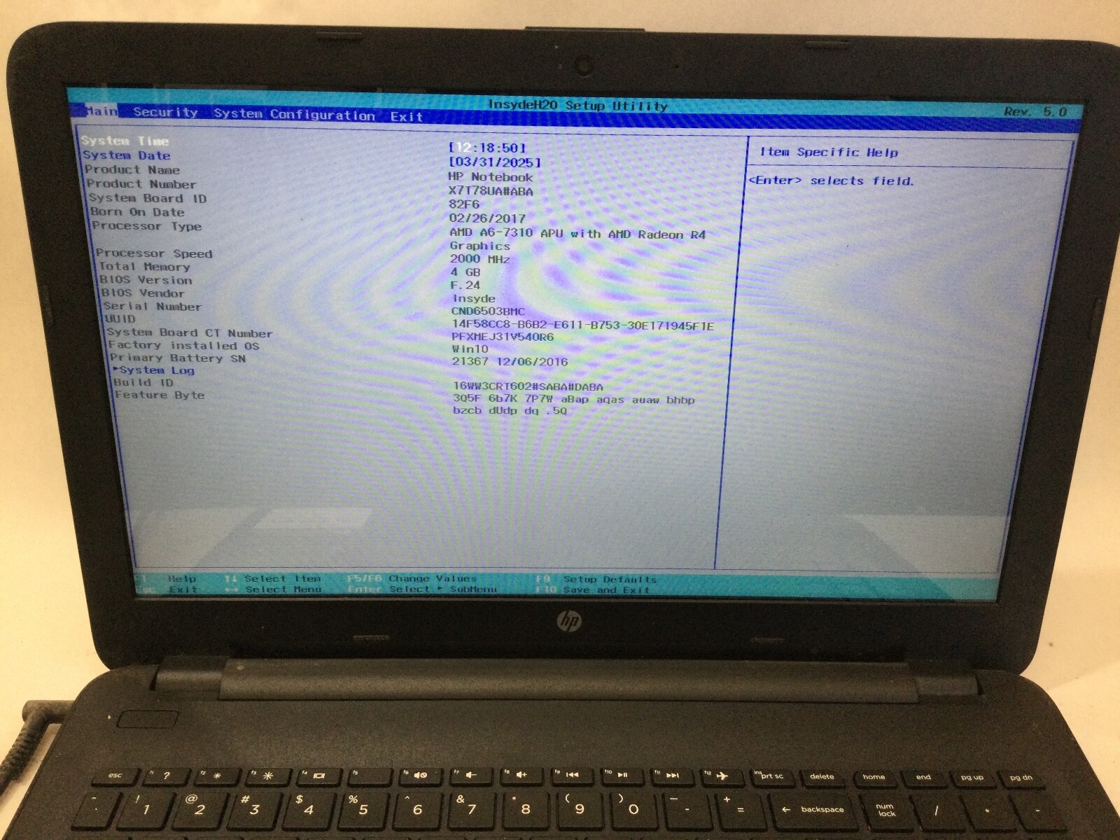 HP NOTEBOOK 15 – BA009DX – AMD A6 – 4GB RAM – FOR PARTS – READ DESCRIPTION – BB